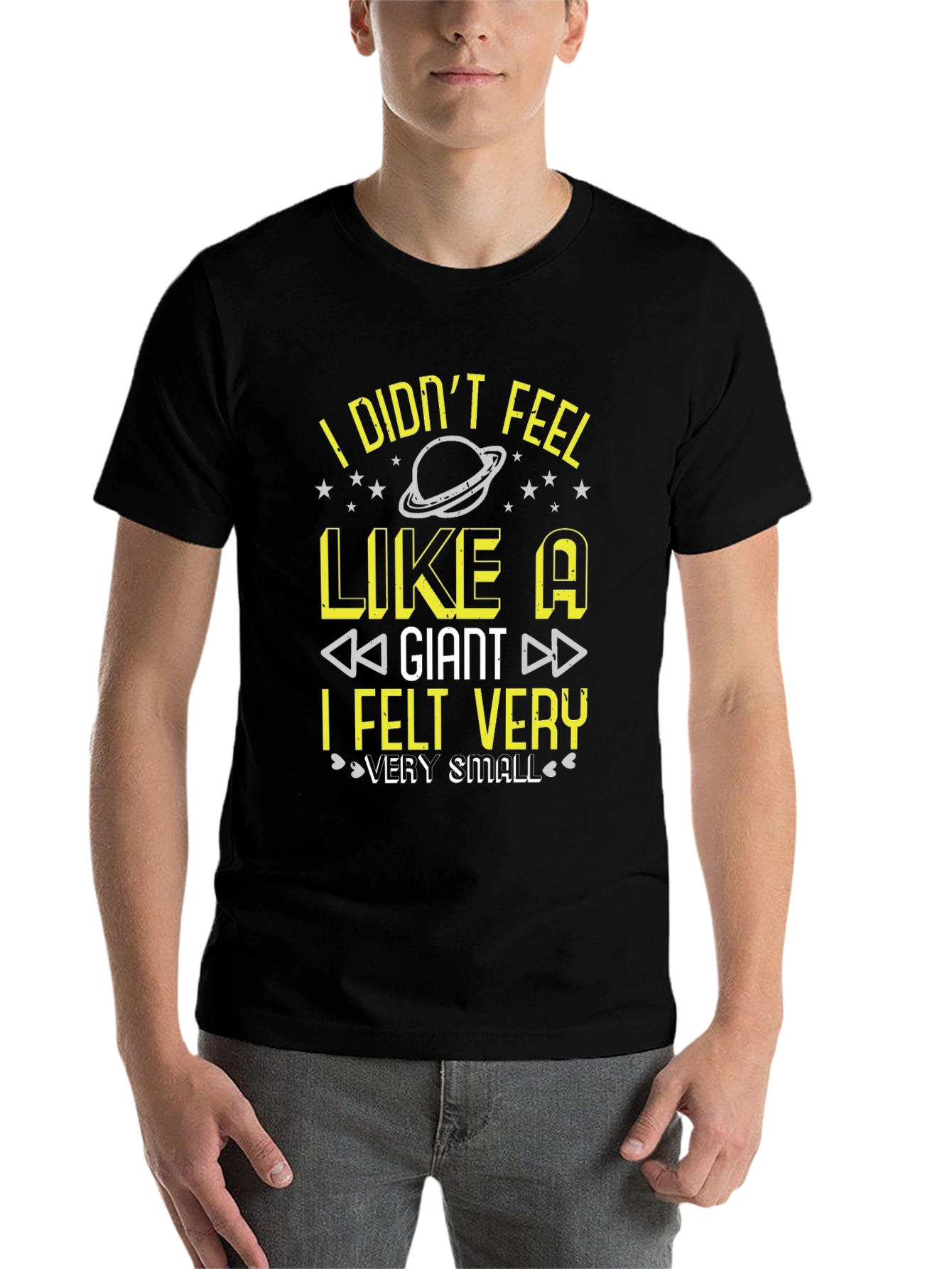 Black I Didn't Feel Like A Giant T-Shirt Funny Graphic Tee view 7