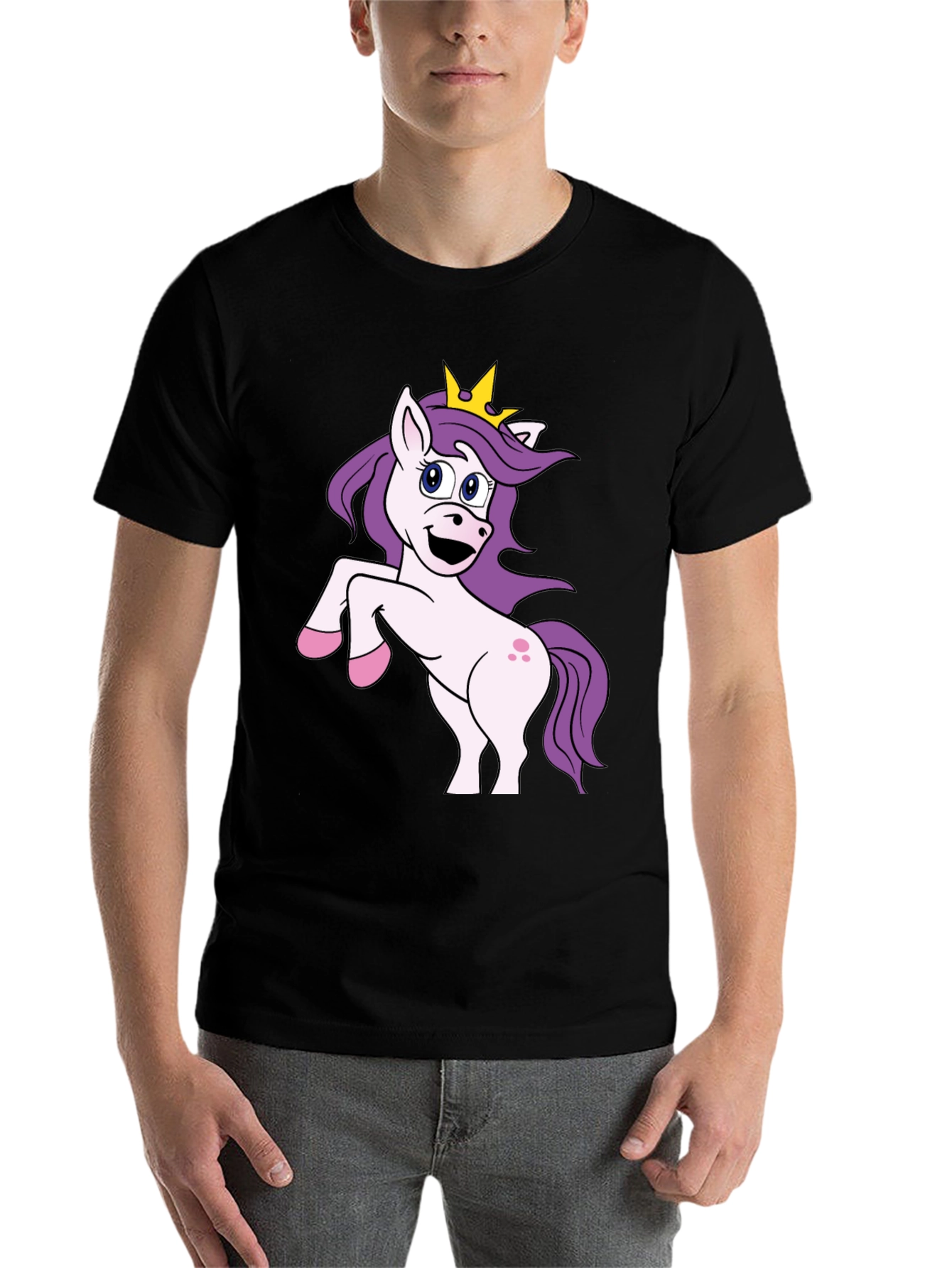 Black Unicorn Crown T-Shirt - Graphic Tee view 7