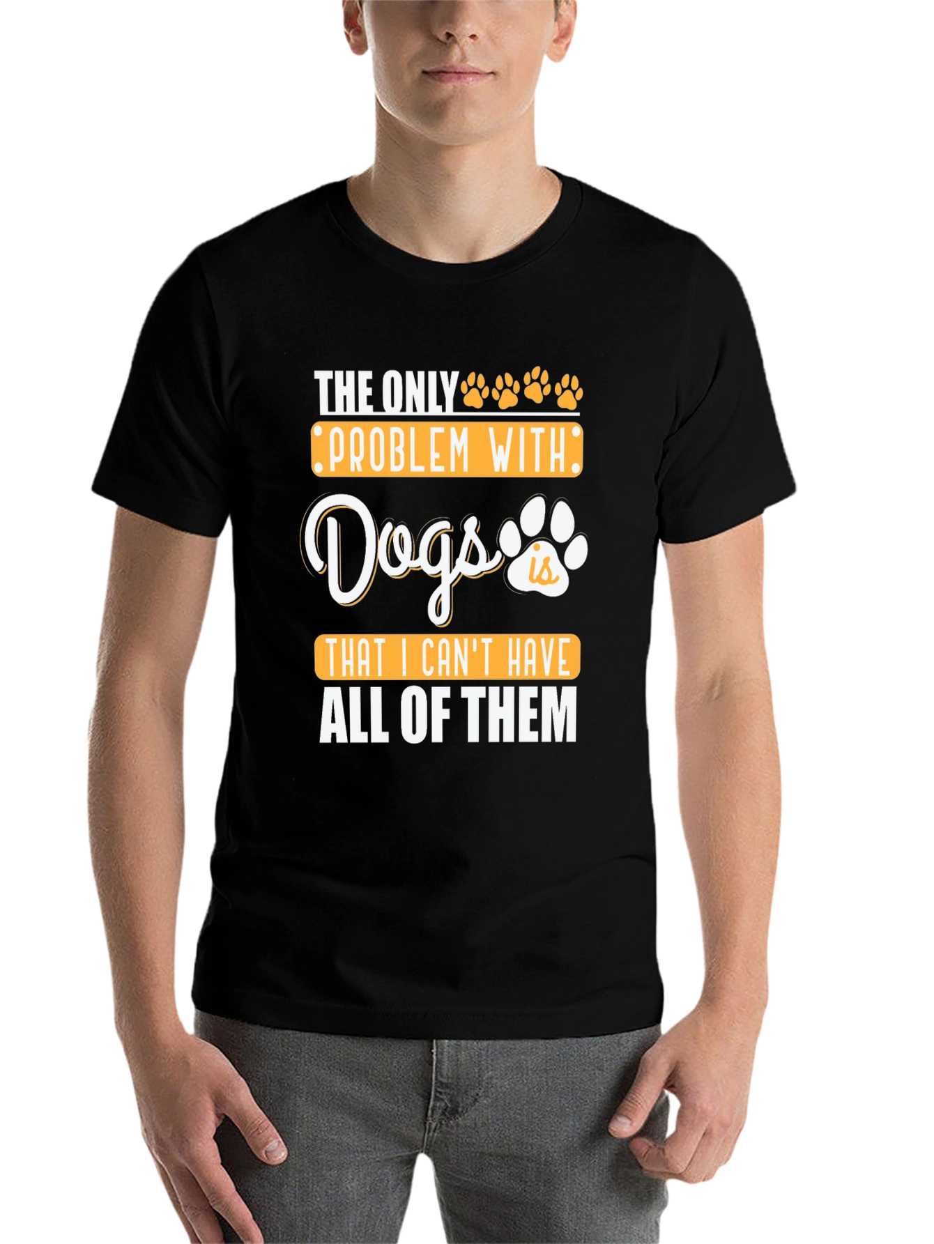 Black Dog Lover T-Shirt: I Want All The Dogs! view 7