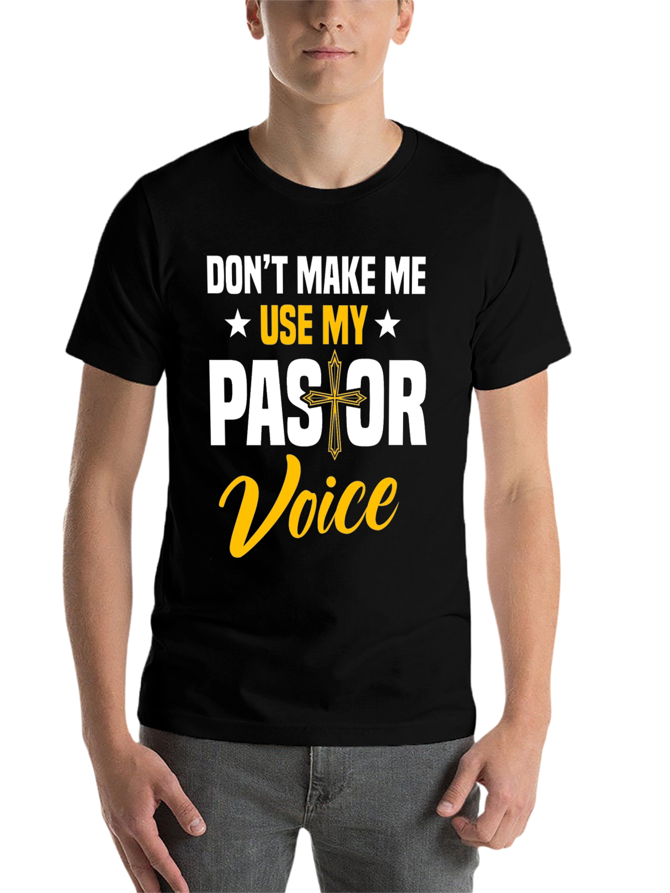 Black Pastor Voice Graphic T-Shirt view 7
