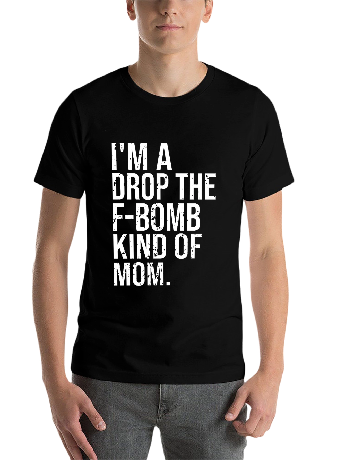 Black I'm a Drop The F-Bomb Mom T-Shirt view 7