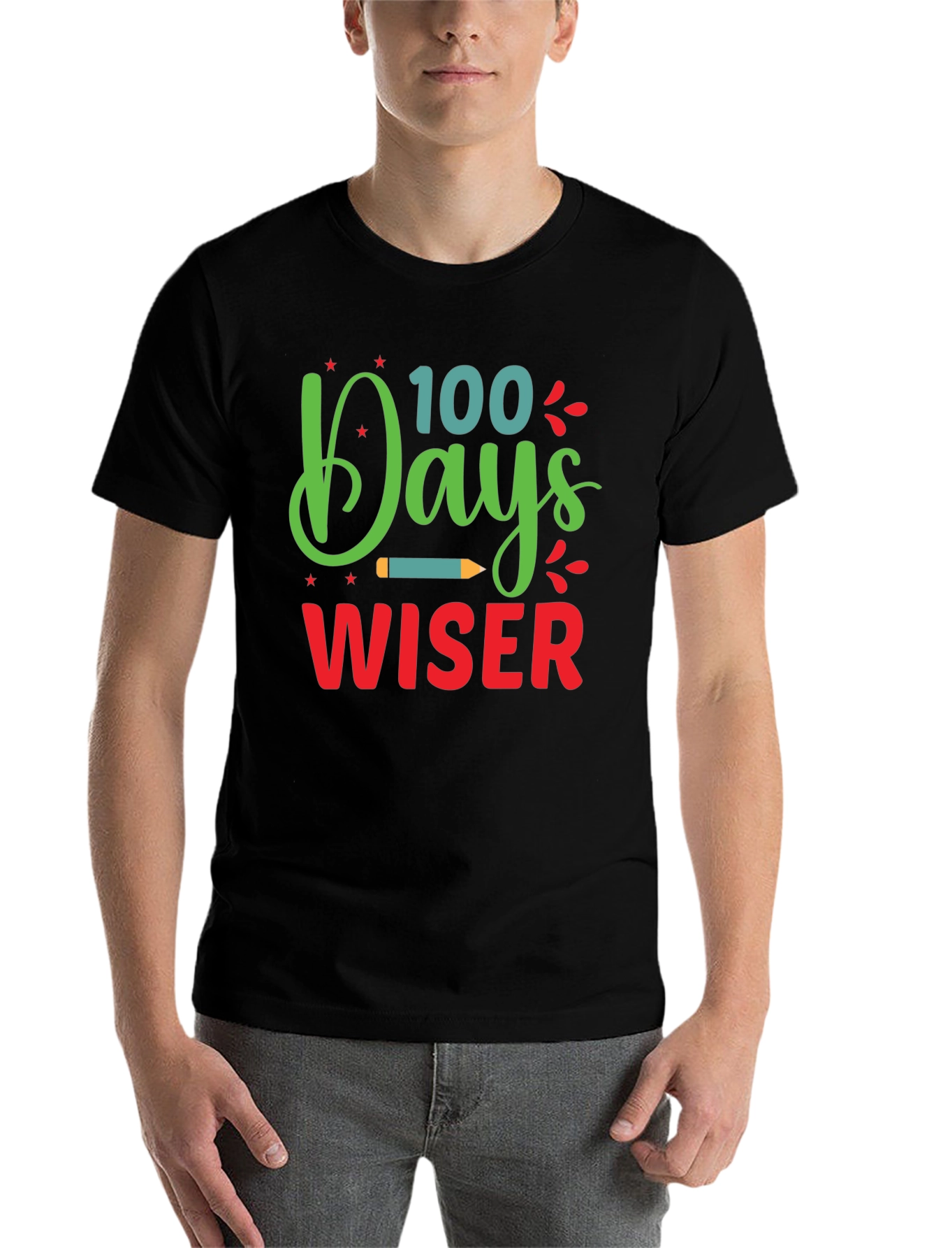 100 Days Wiser T-Shirt - Back to School Apparel - 7