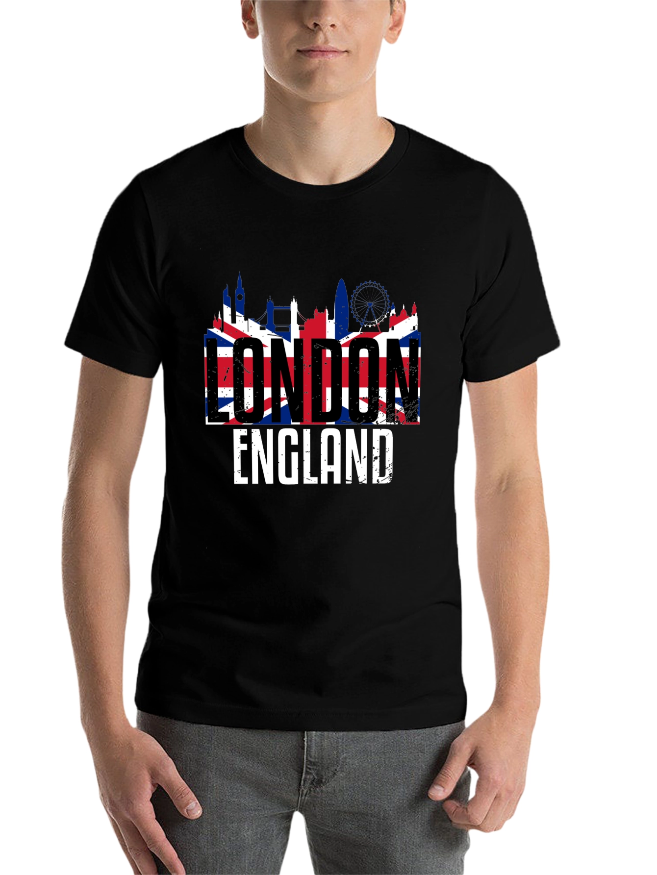 London England Union Jack Men's T-Shirt - 7