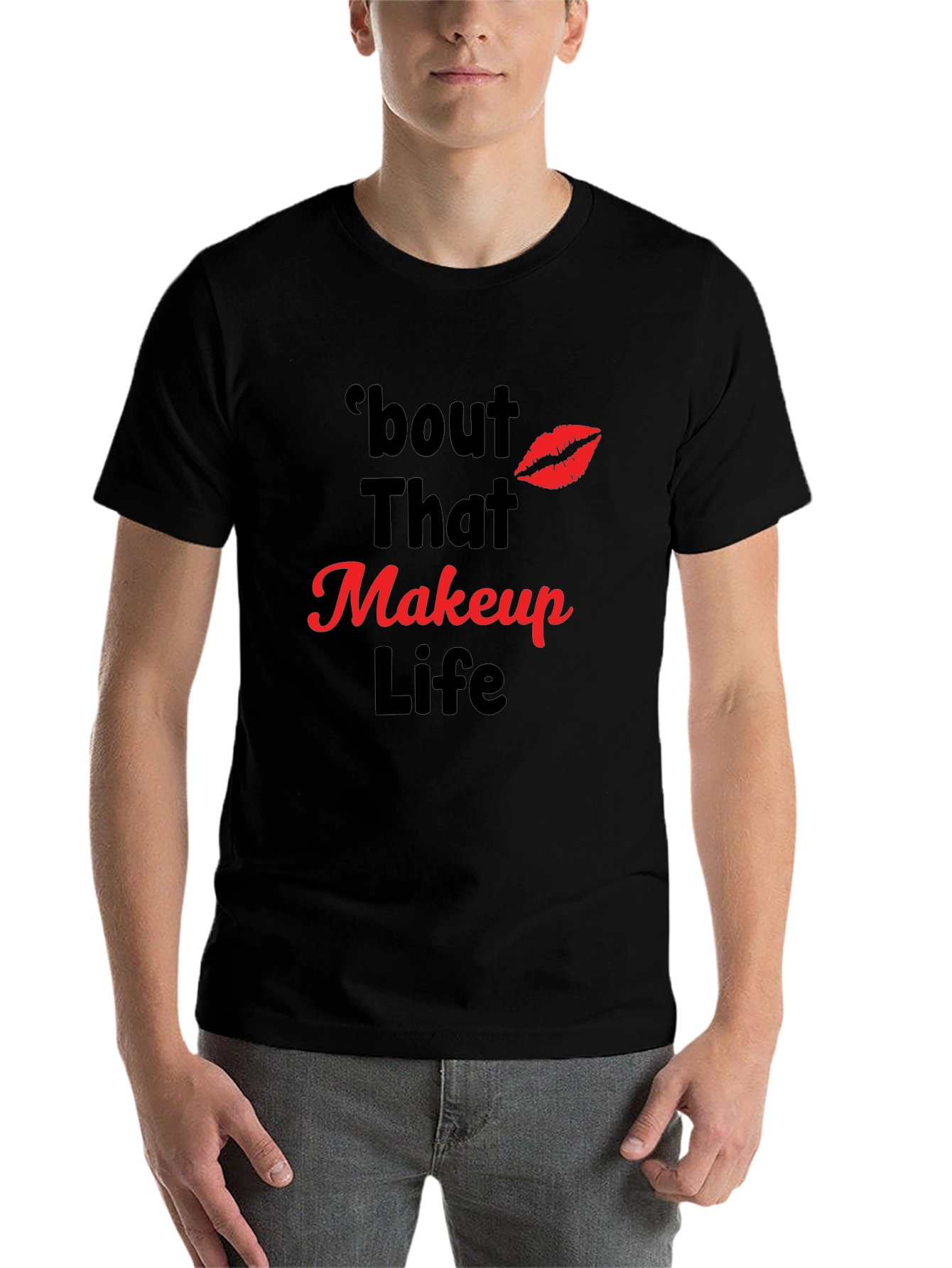 Black Makeup Life Graphic Tee - 'bout That Life T-Shirt view 7