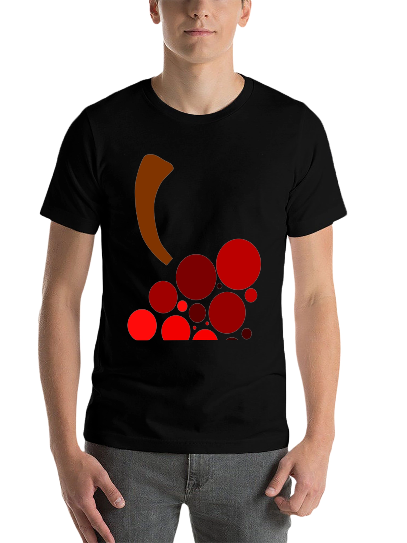 Black Grape Design Black T-Shirt view 7