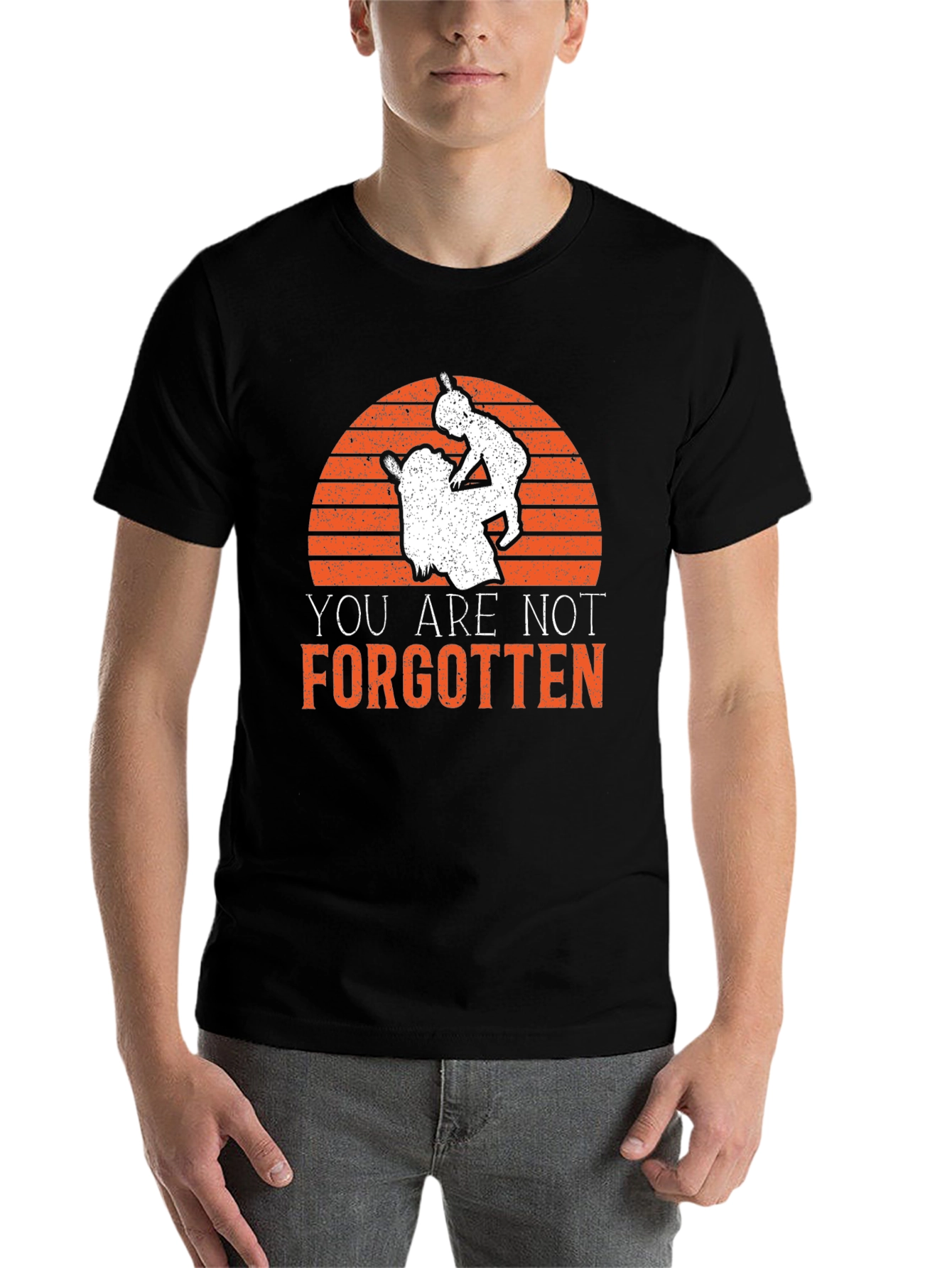 Black You Are Not Forgotten Graphic T-Shirt view 7