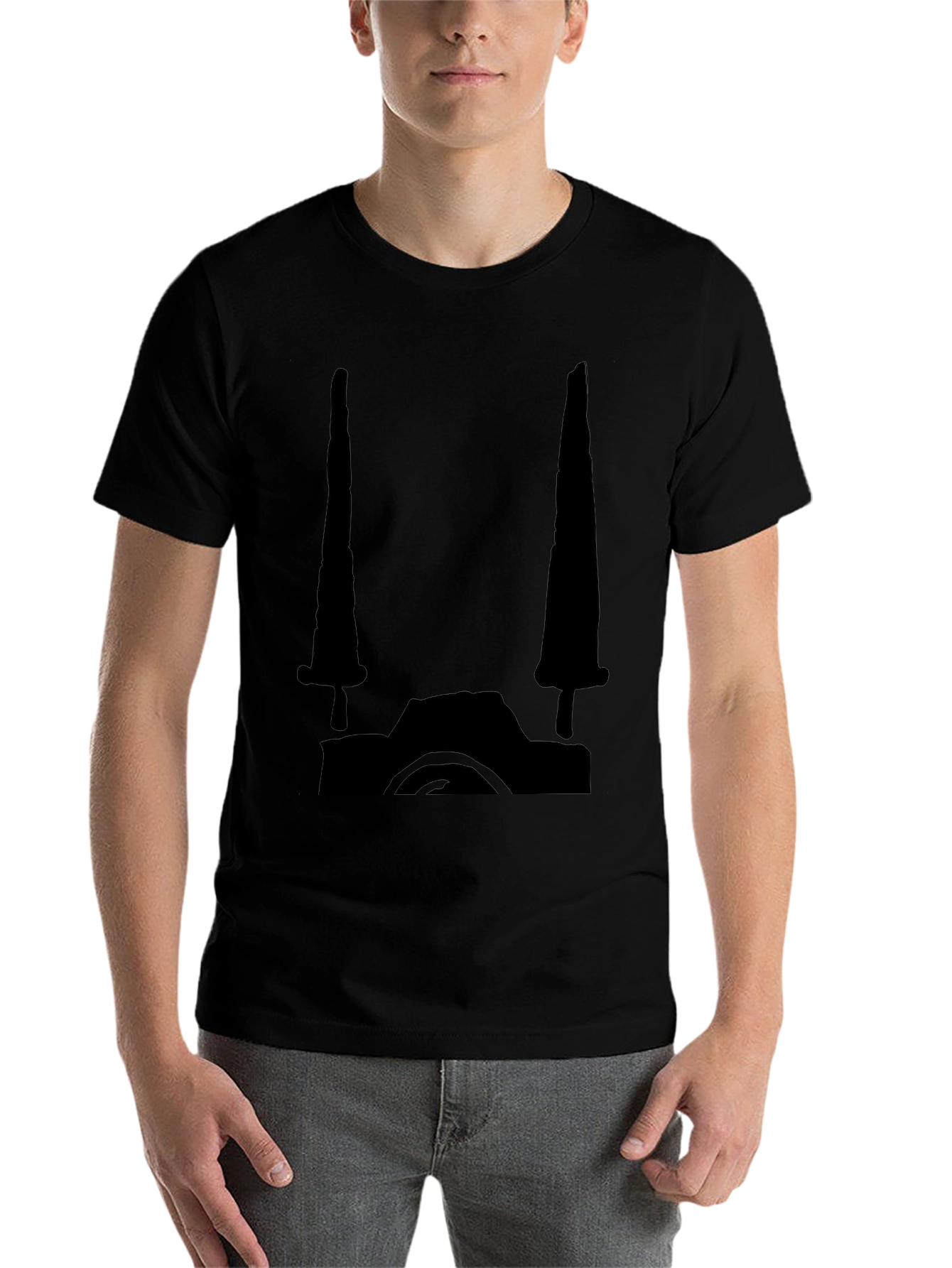 Black Black Graphic Tee - Camera Design view 7