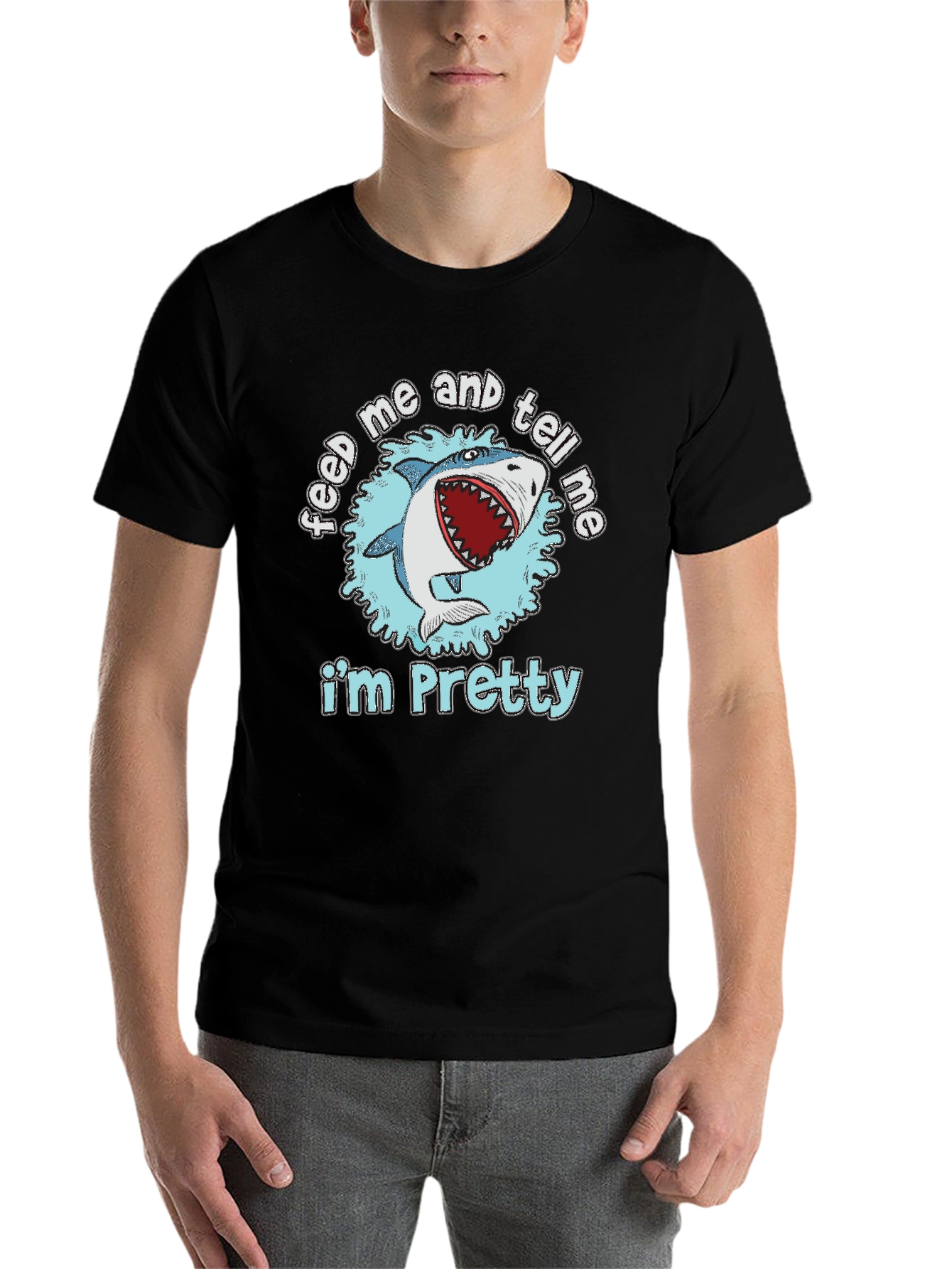 Black Feed Me and Tell Me I'm Pretty T-Shirt view 7
