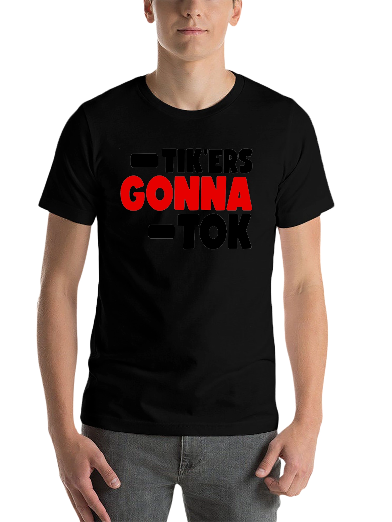 Black Tik'ers Gonna Tok T-Shirt - Trendy Statement Tee view 7