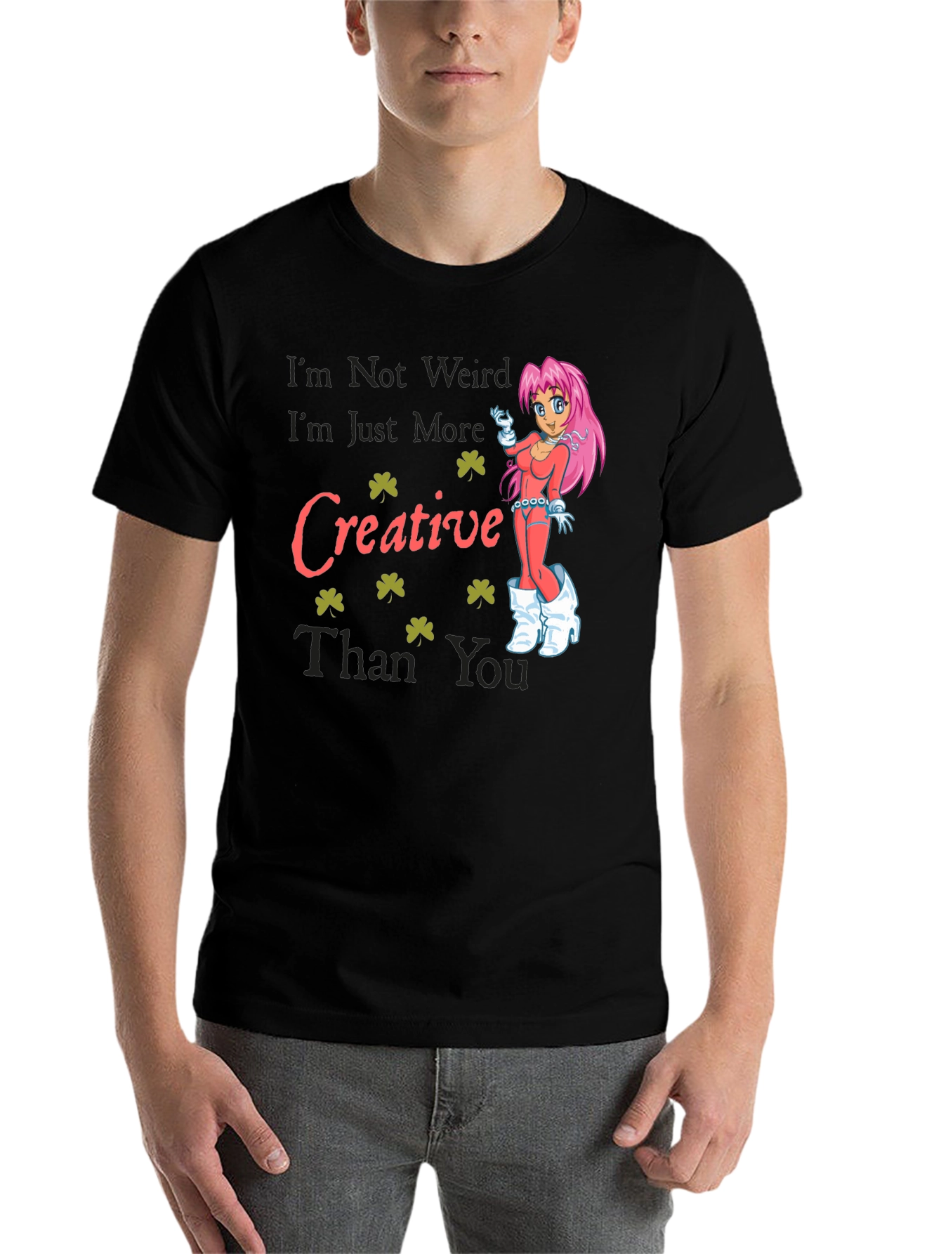 Black Creative Graphic T-Shirt - Unique Design view 7
