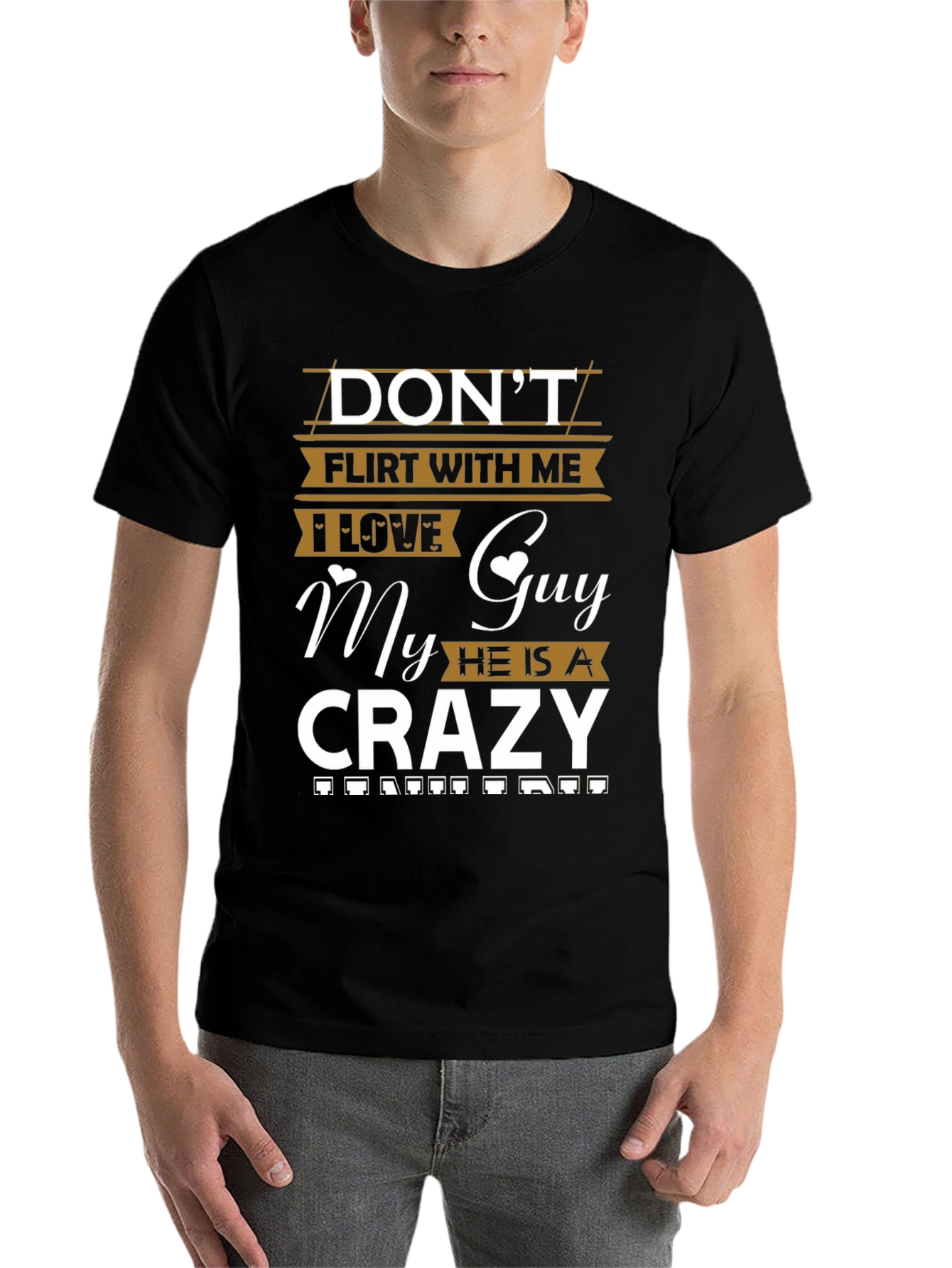Black Don't Flirt With Me T-Shirt view 7