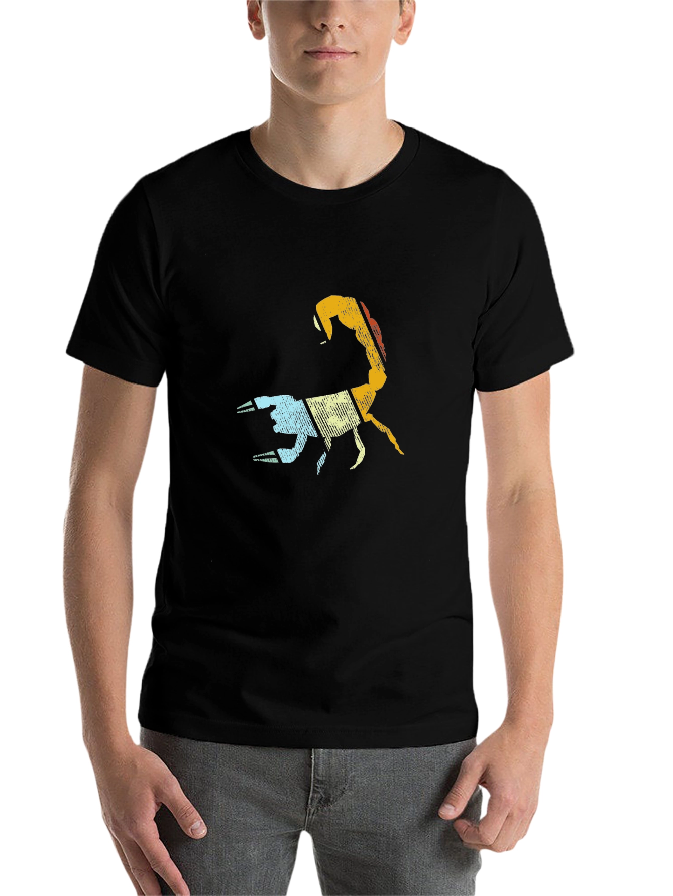 Black Retro Scorpion Graphic Tee - Cool Vintage Style view 7