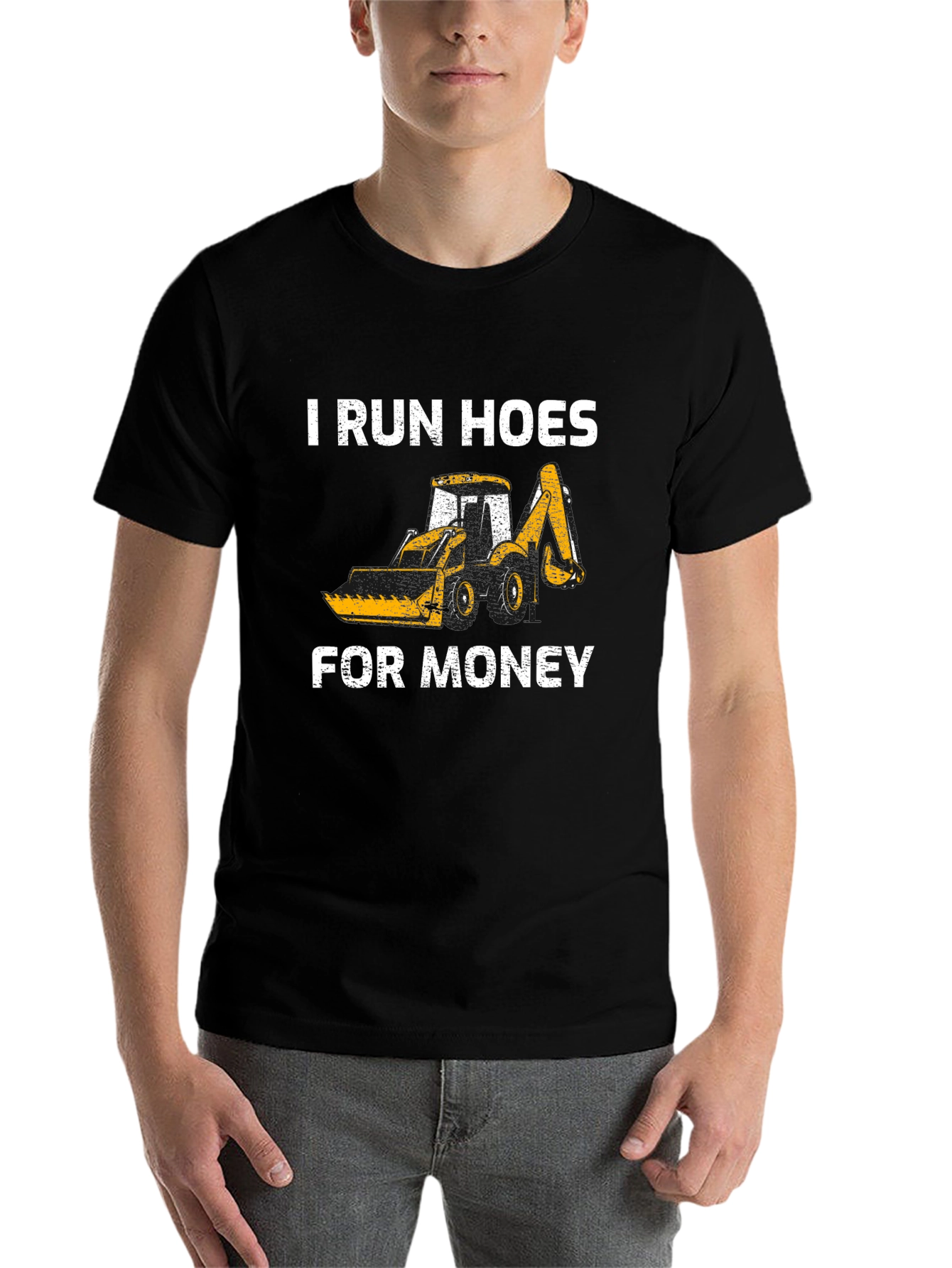 Black I Run Hoes For Money T-Shirt view 7