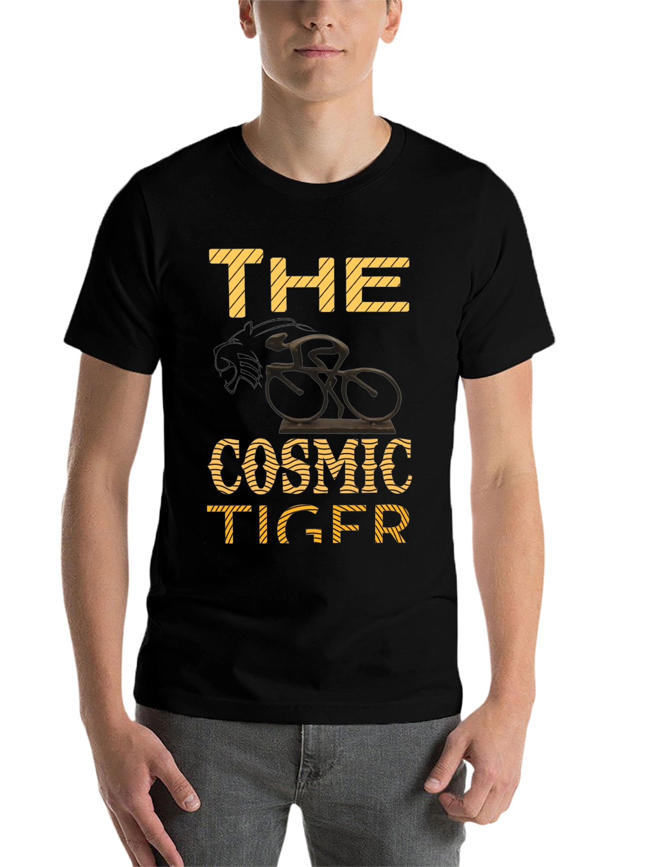 Black The Cosmic Tiger Black T-Shirt view 7