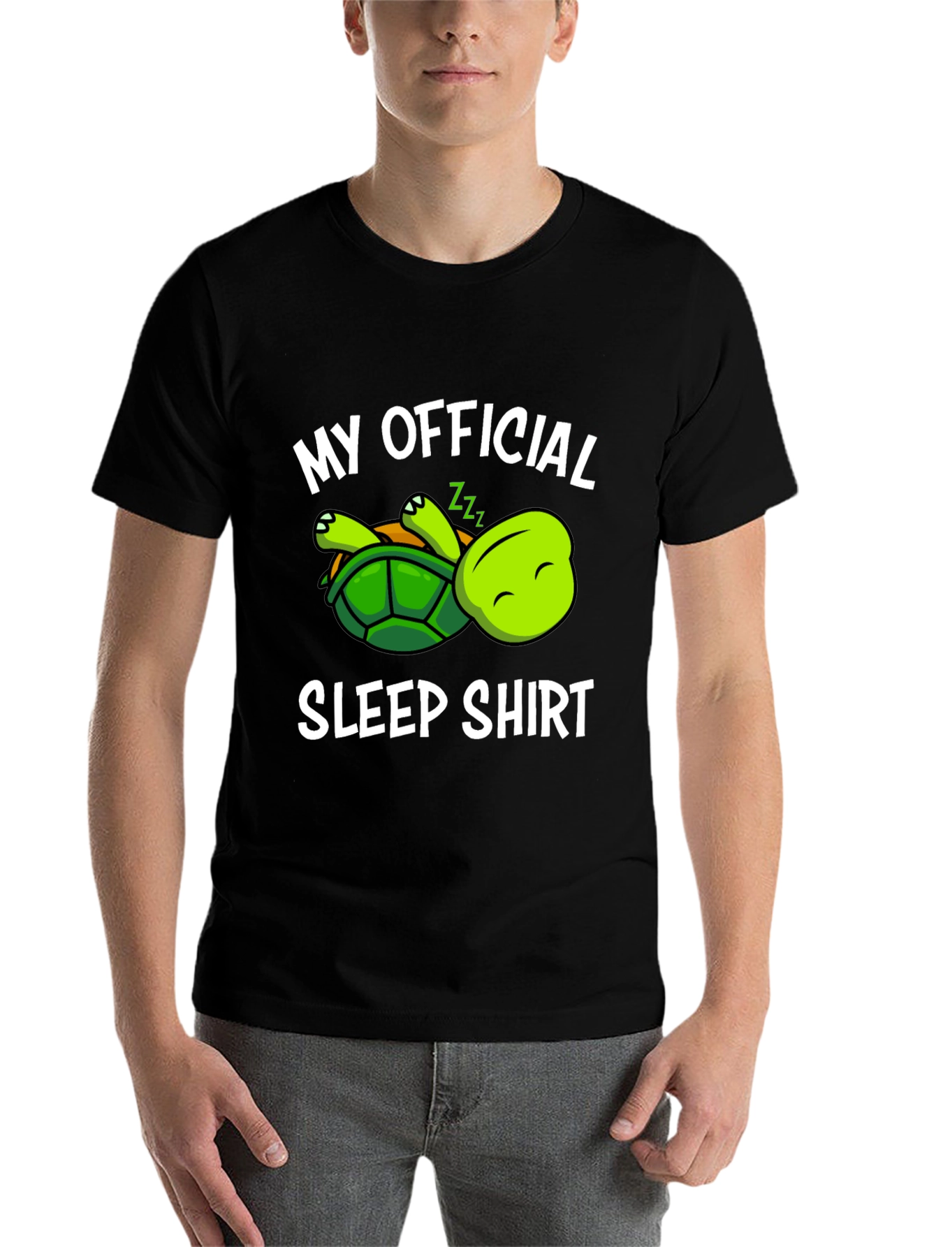 Black Turtle Sleep Shirt - Soft Cotton view 7