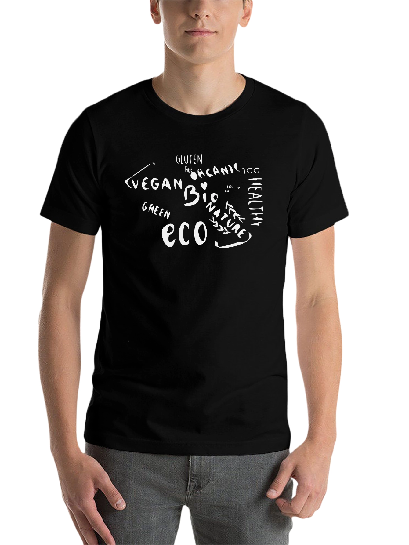Black Eco-Friendly Vegan T-Shirt view 7