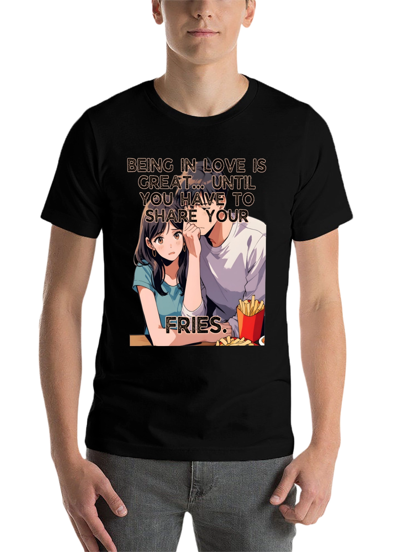 Black Share Your Fries Graphic T-Shirt view 7