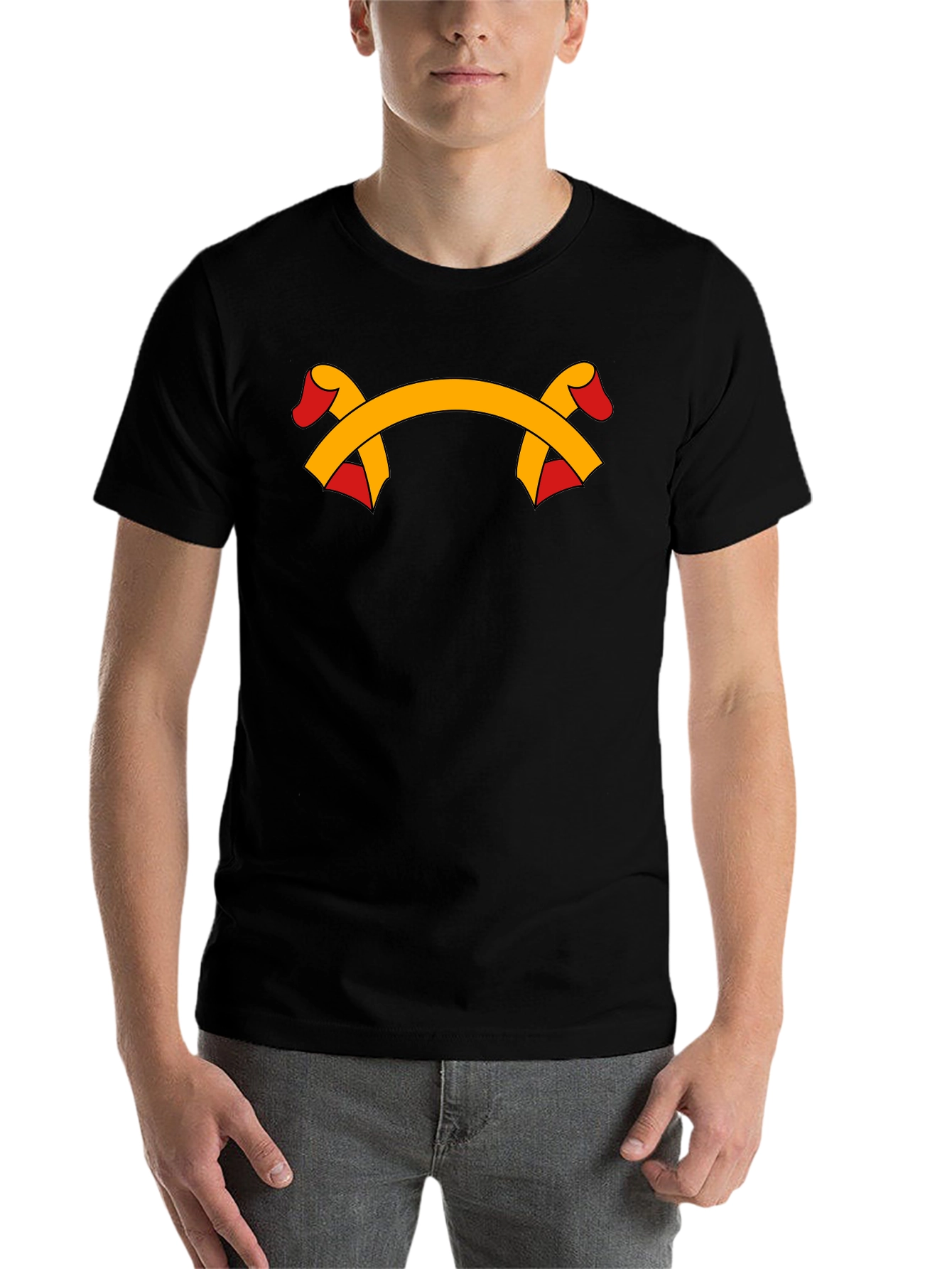 Black Ribbon Graphic Black T-Shirt view 7