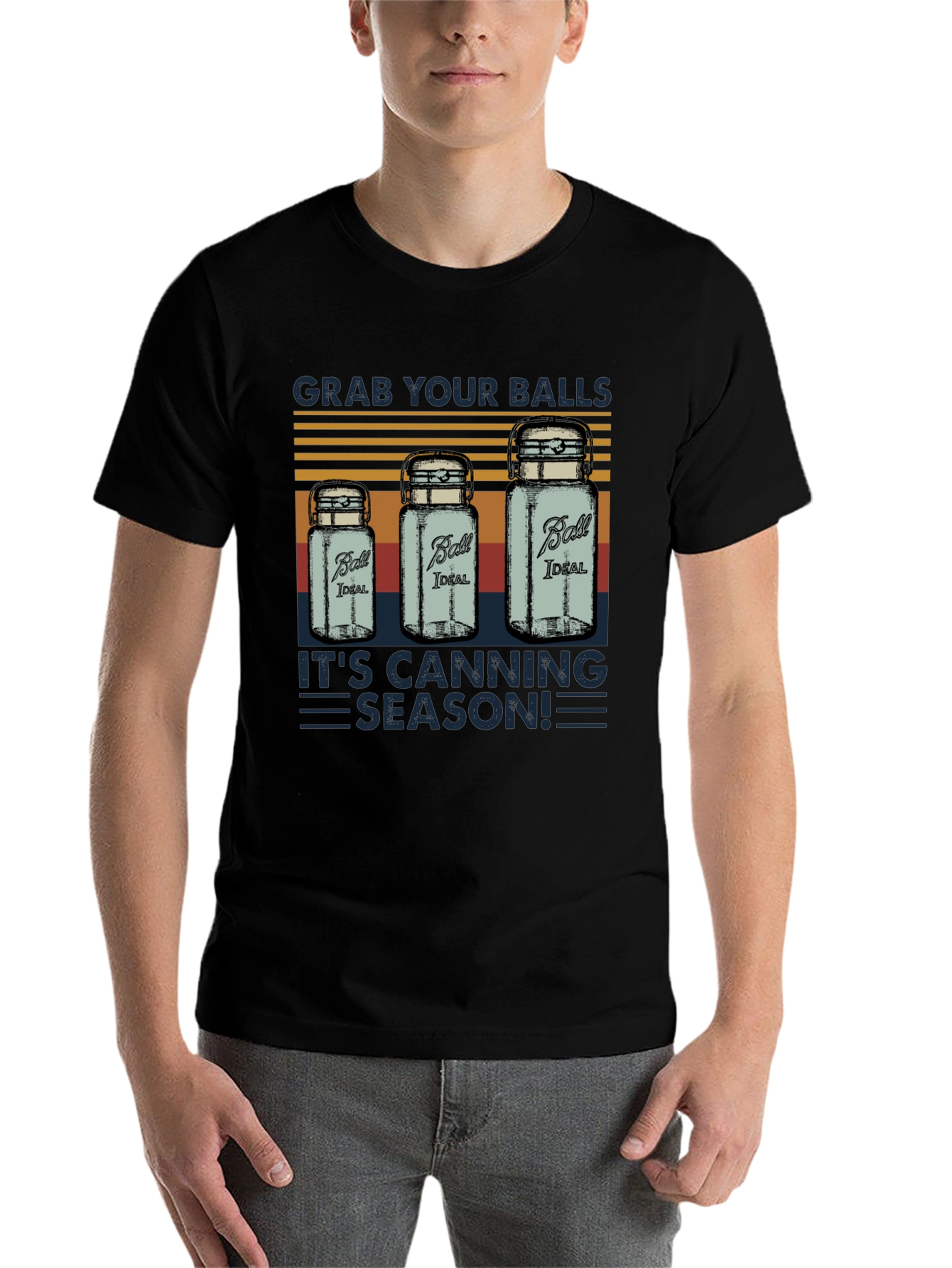 Black Grab Your Balls Canning Season T-Shirt view 7