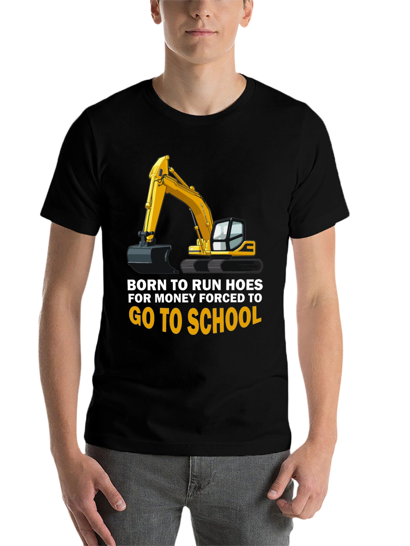 Black Born to Run Hoes T-Shirt view 7