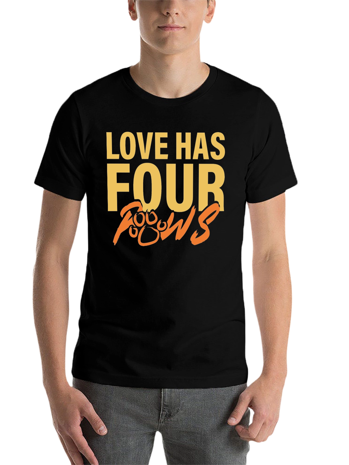 Black Love Has Four Paws Graphic T-Shirt view 7