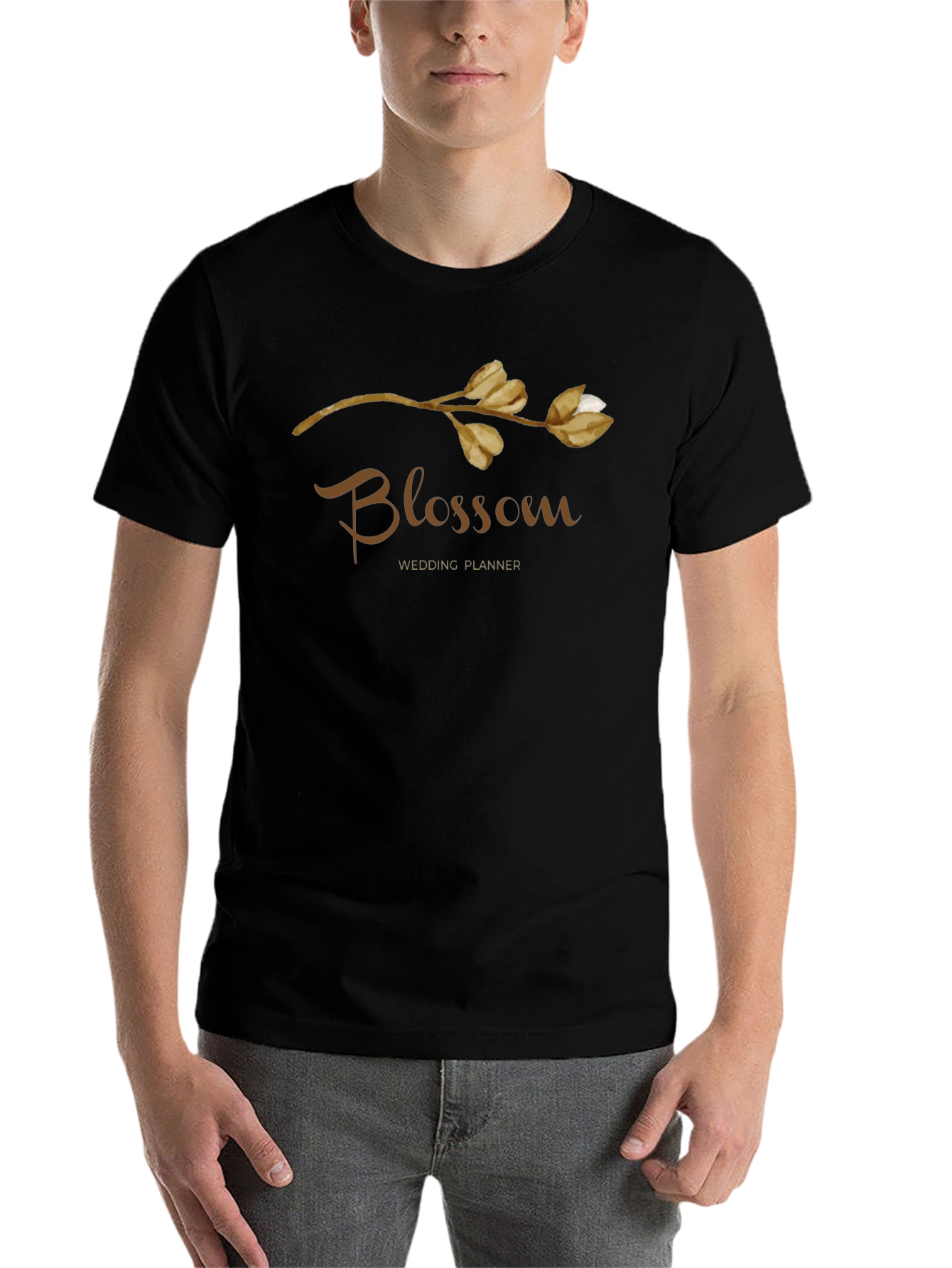 Black Blossom Wedding Planner Black T-Shirt view 7