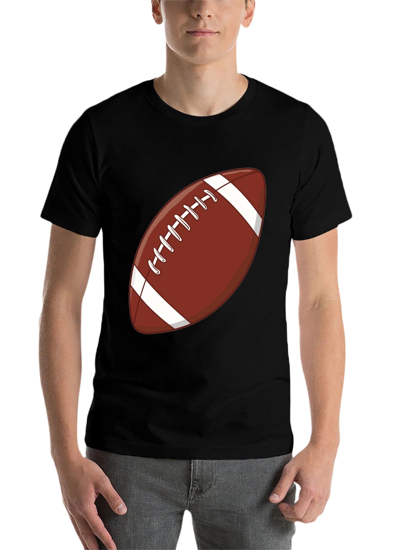 Black Football Graphic Tee - Game Day Ready! view 7