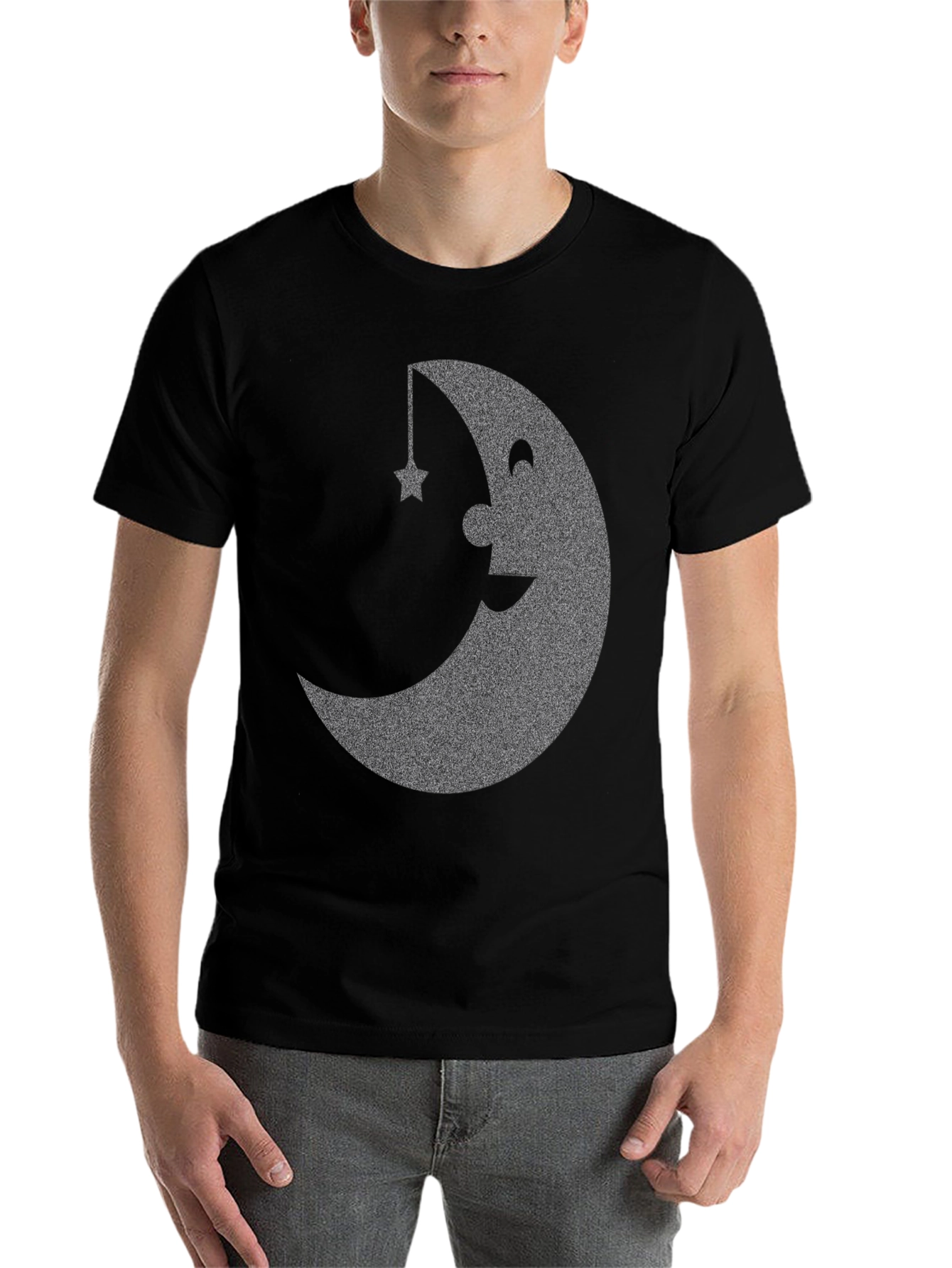 Black Moon and Star Graphic T-Shirt view 7