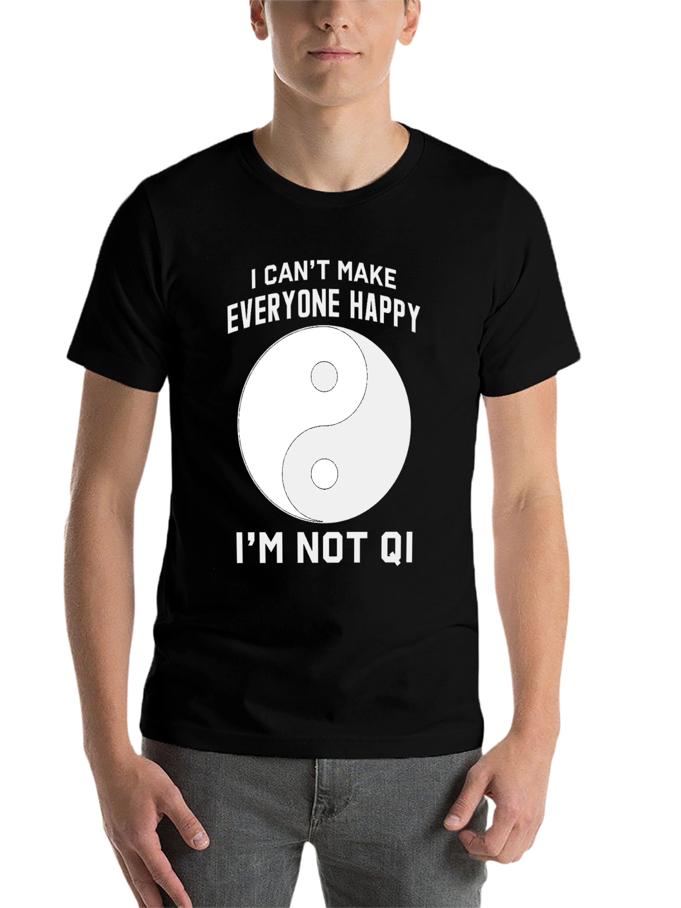 Black Funny Yin Yang I Can't Make Everyone Happy T-Shirt view 7