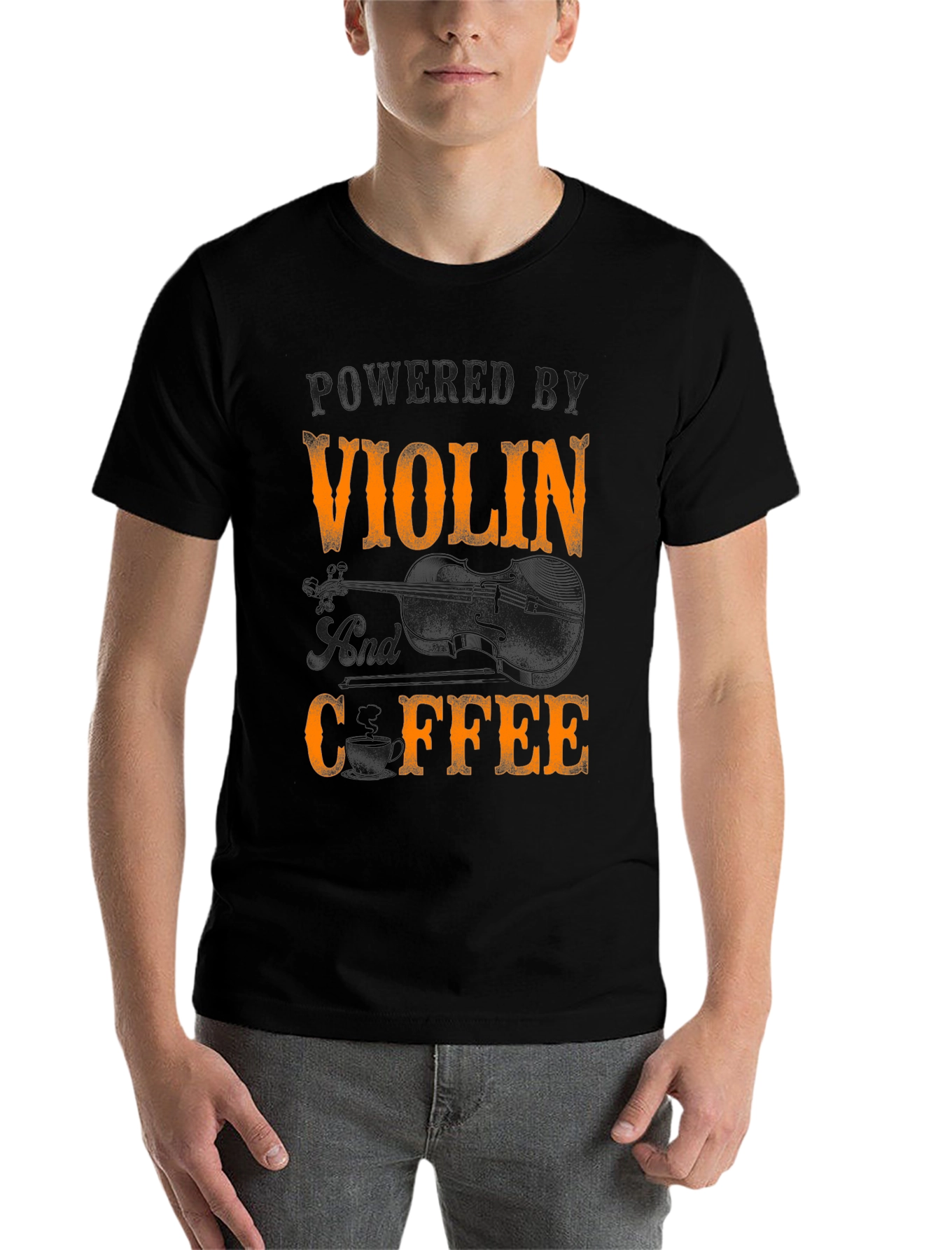 Black Violin and Coffee T-Shirt - Musician's Tee view 7