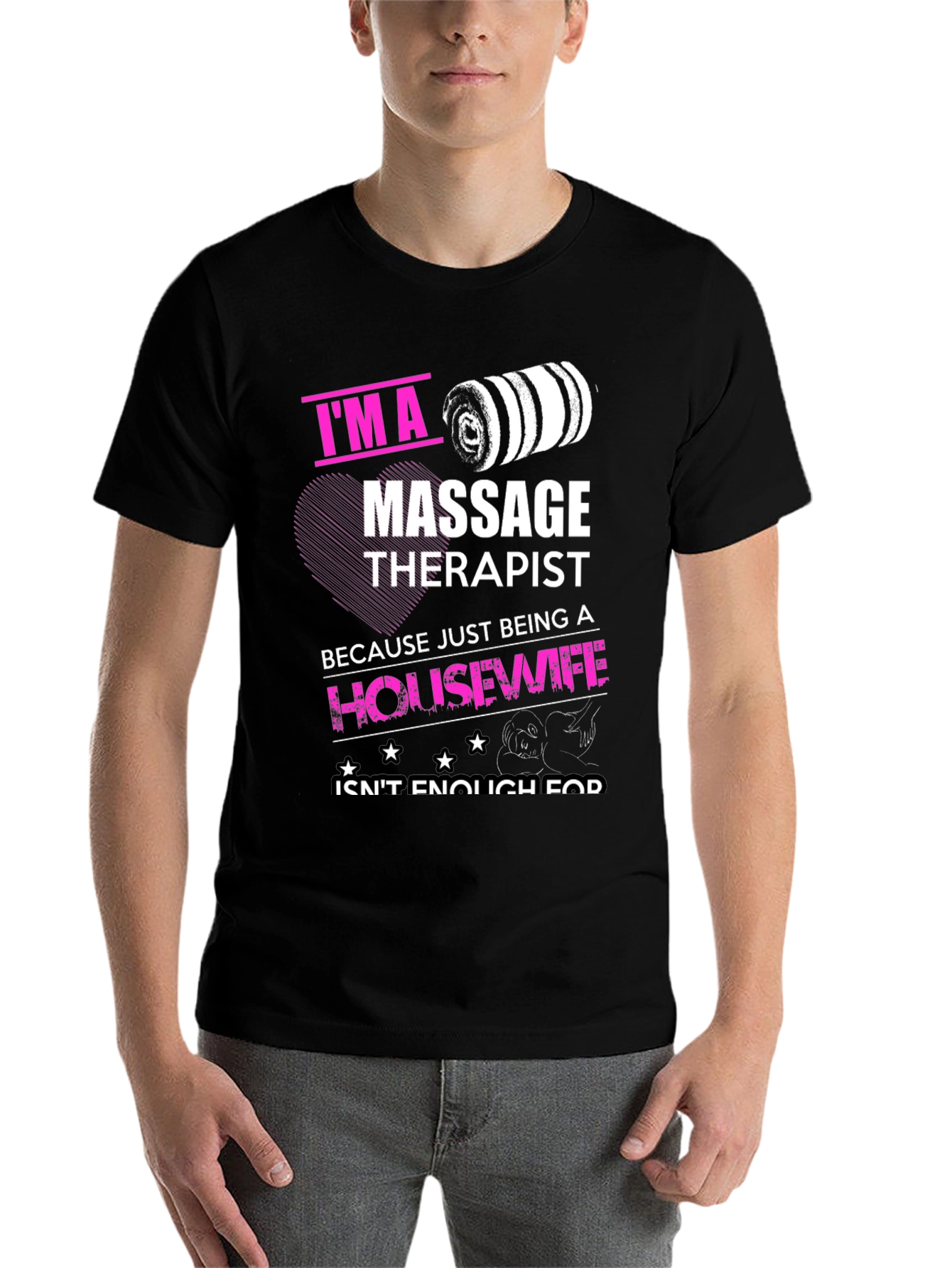 Black Massage Therapist Graphic Tee view 7