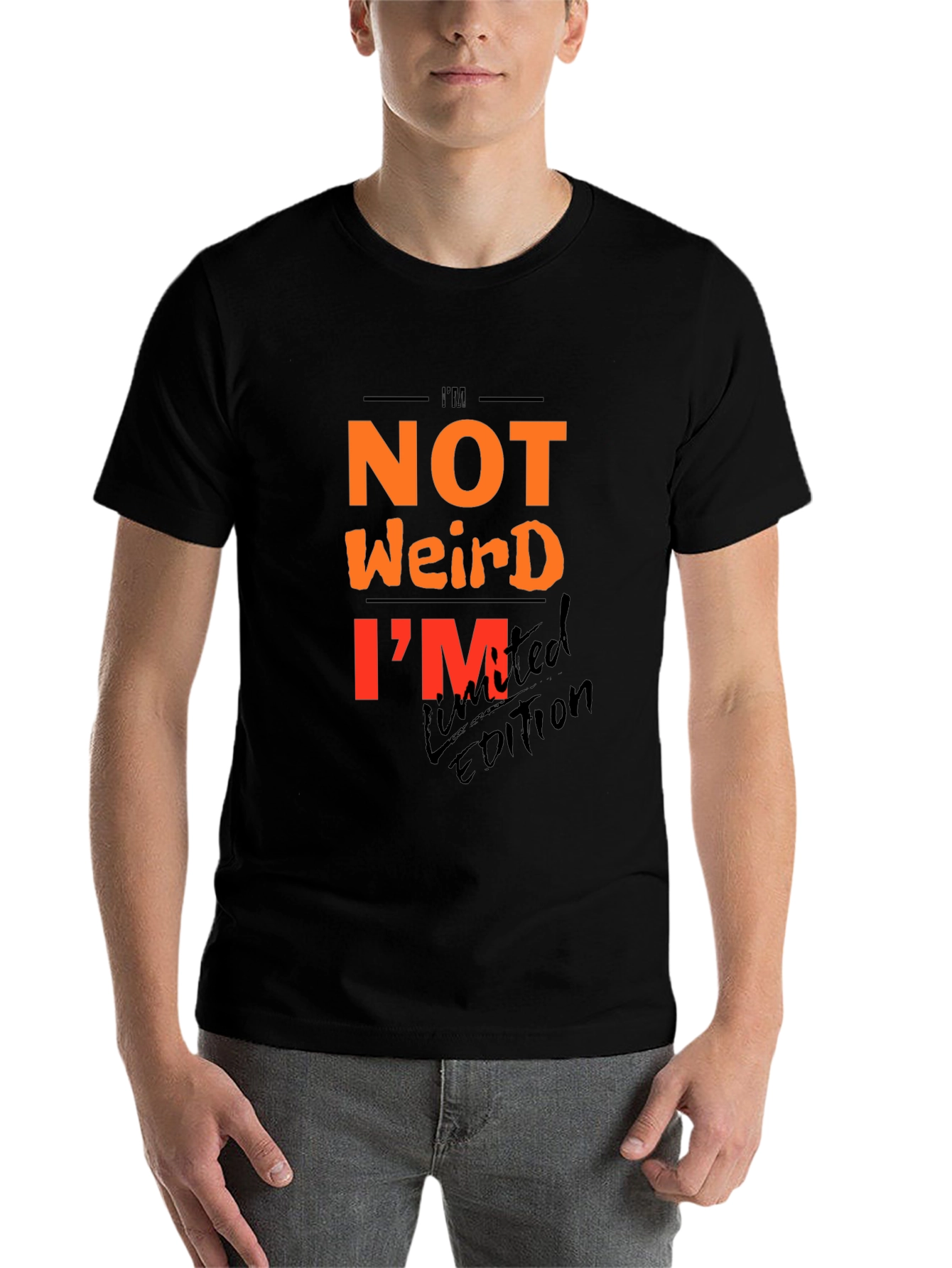 Black I'm Not Weird - Limited Edition Graphic T-Shirt view 7