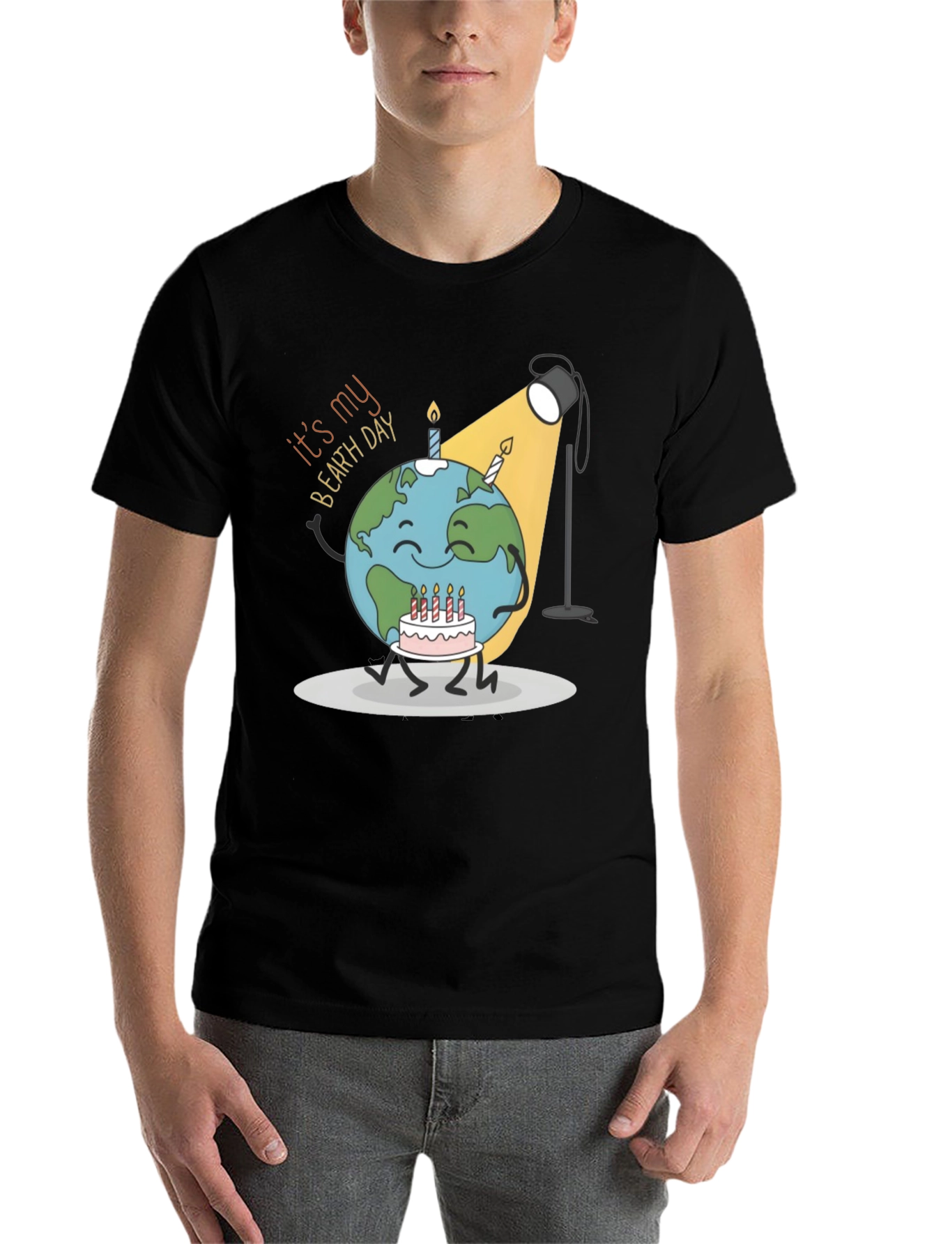 Black Earth Day Birthday Graphic T-Shirt view 7