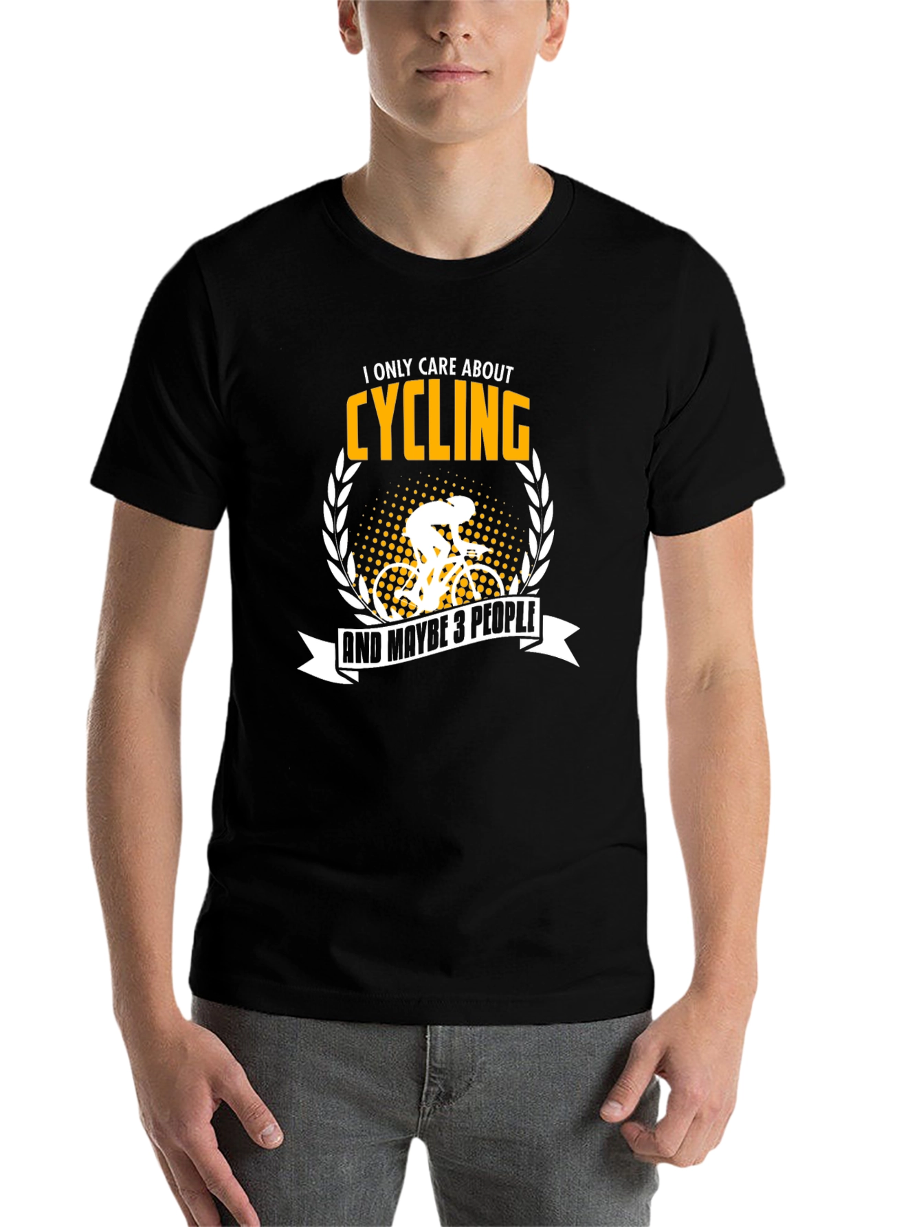 Black Cycling Enthusiast T-Shirt view 7