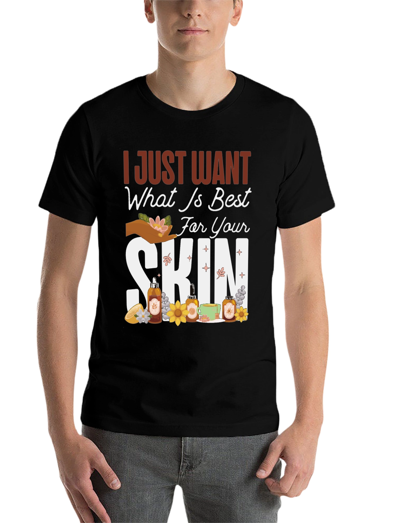 Black Best For Your Skin Graphic T-Shirt view 7