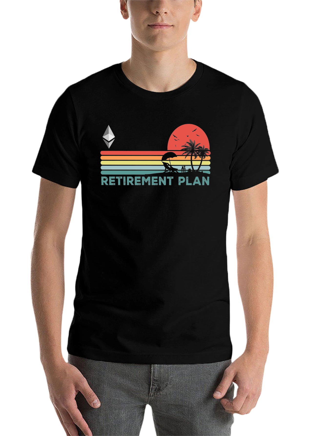 Retirement Plan T-Shirt - Beach Sunset Design - 7