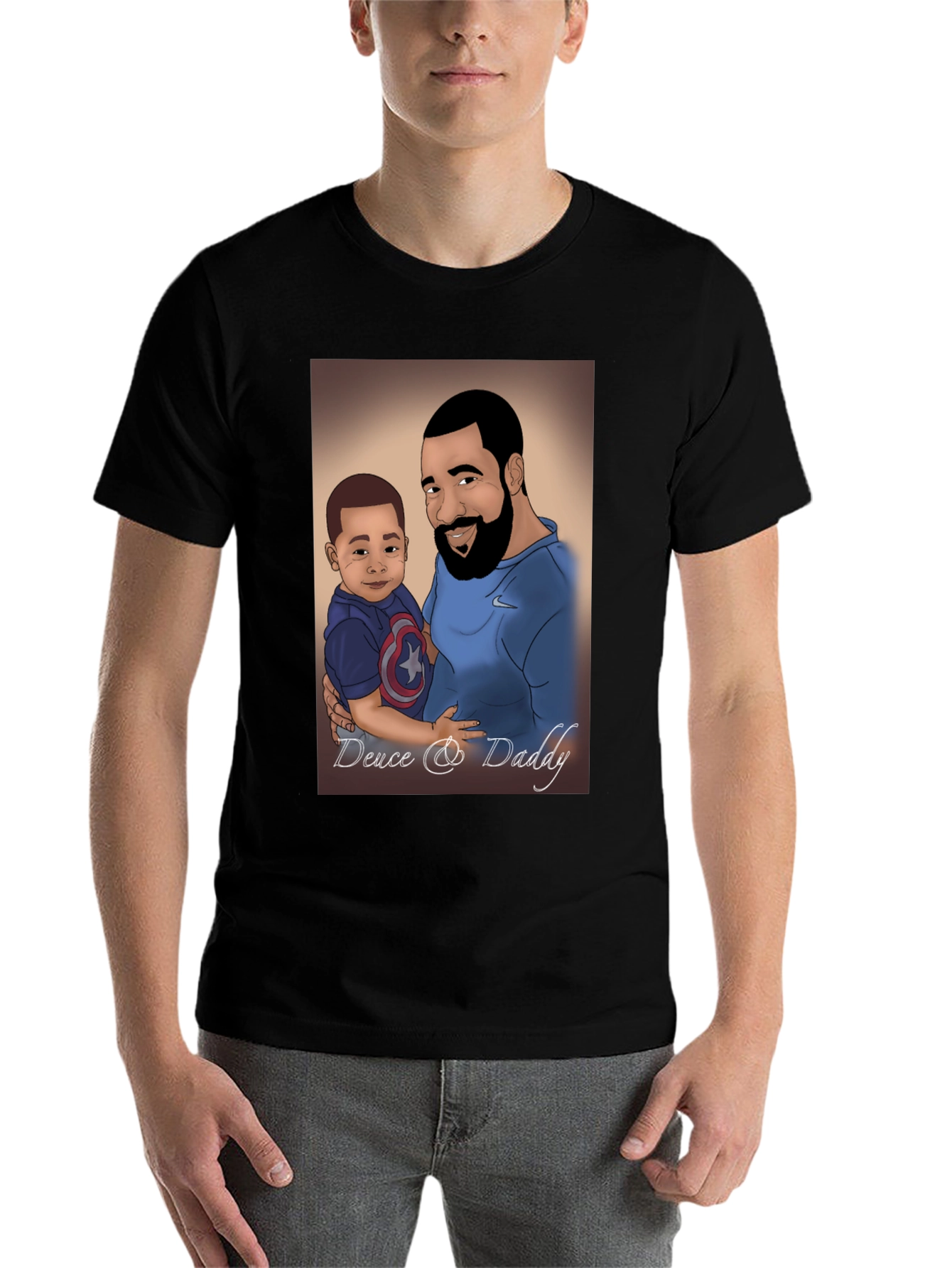 Black Deuce & Daddy Cartoon T-Shirt view 7