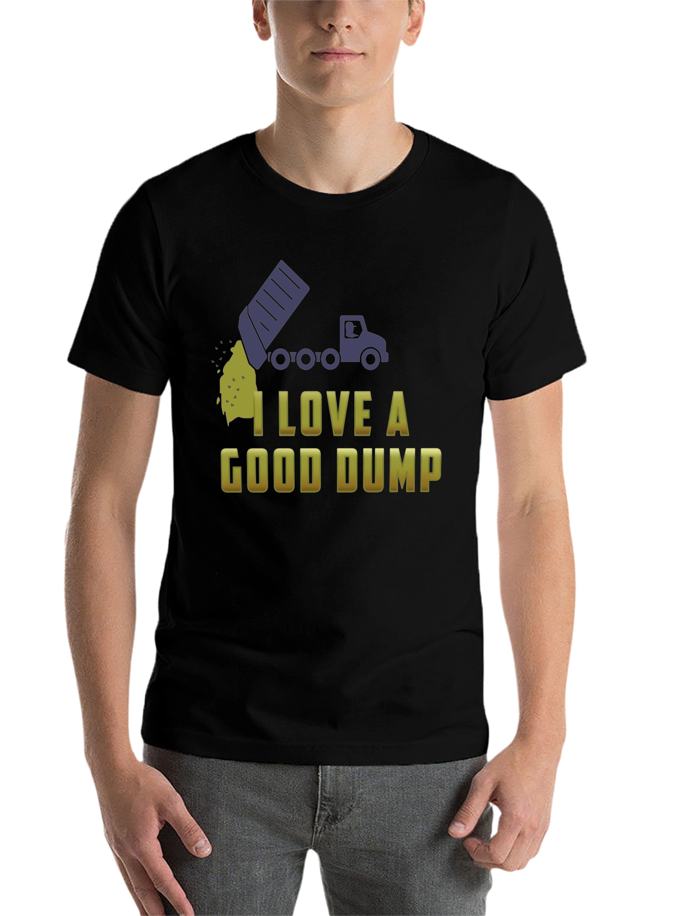 Black I Love a Good Dump Truck T-Shirt - Fun Novelty Tee view 7