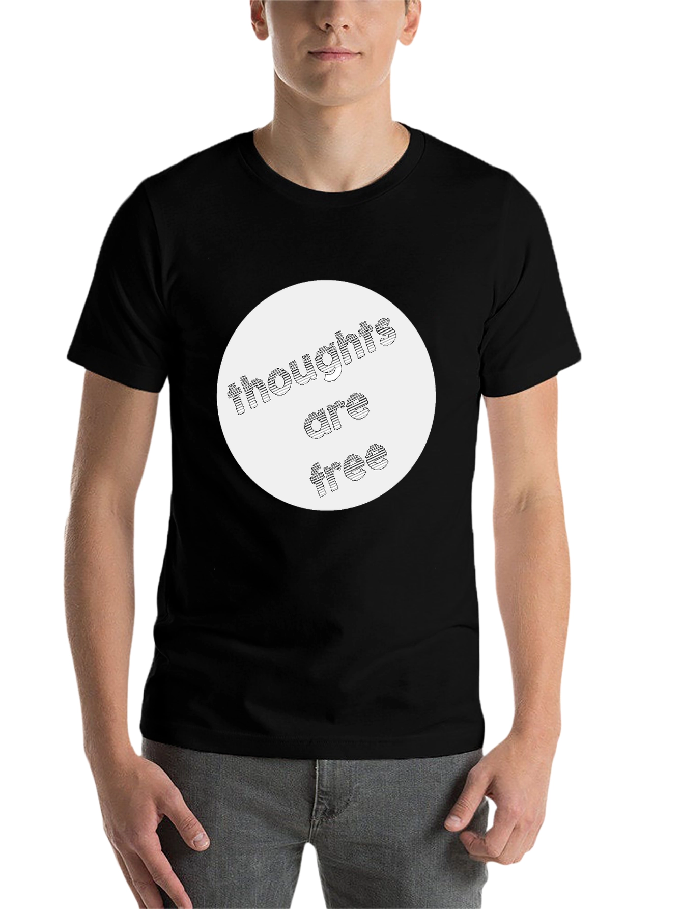 Black Thoughts Are Free Graphic Tee - Stylish & Comfortable view 7