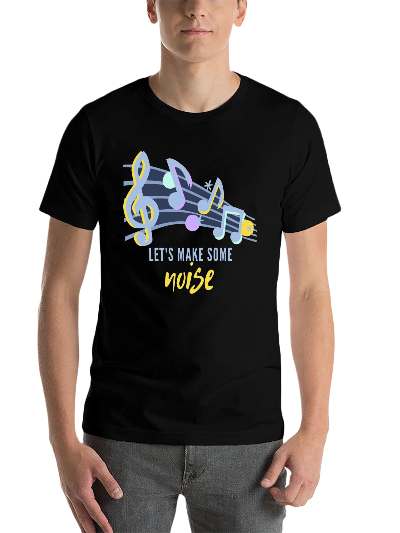 Black Musical 'Let's Make Some Noise' Graphic Tee view 7