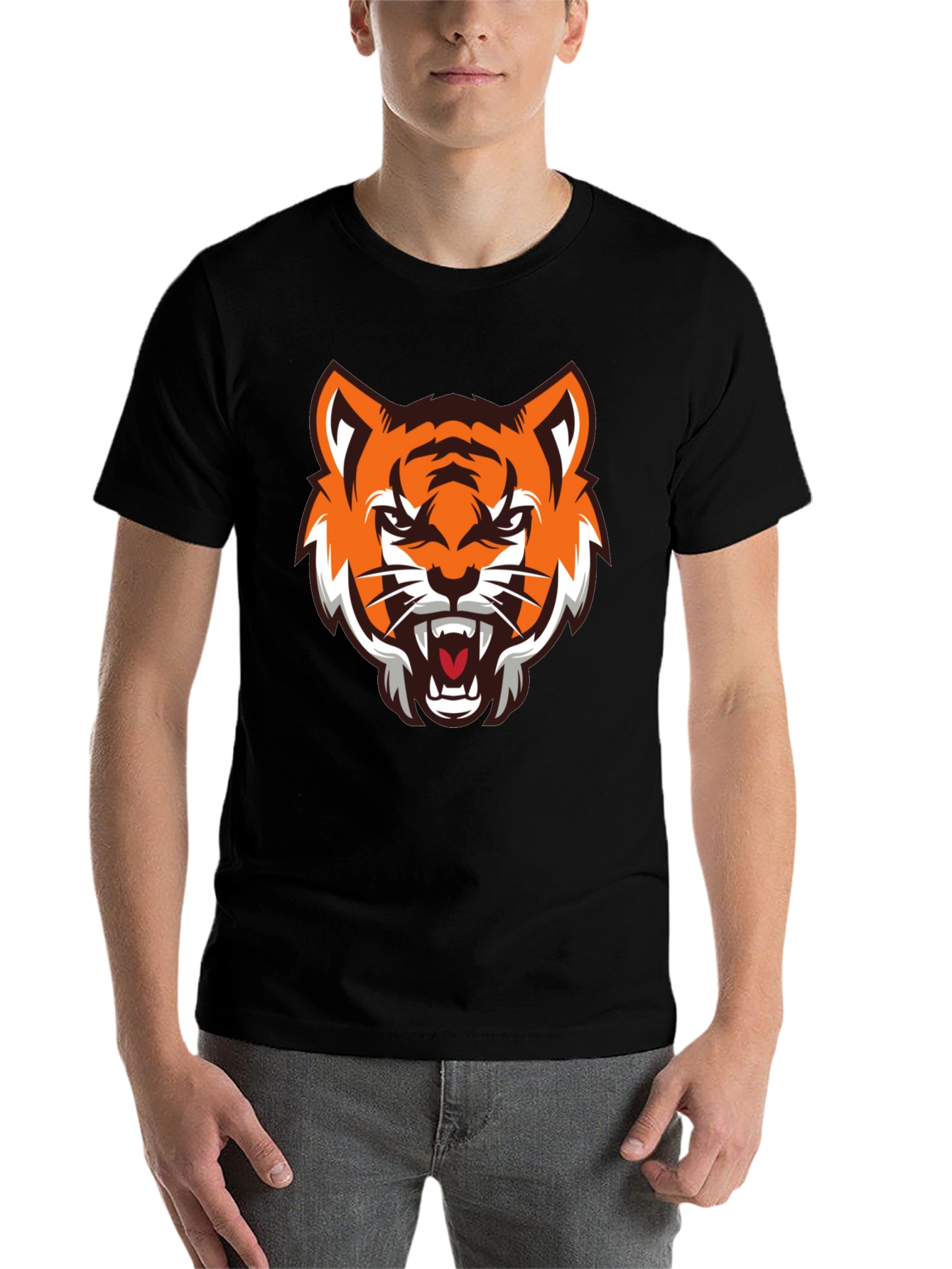 Black Bold Tiger Graphic Tee - Fierce Style view 7