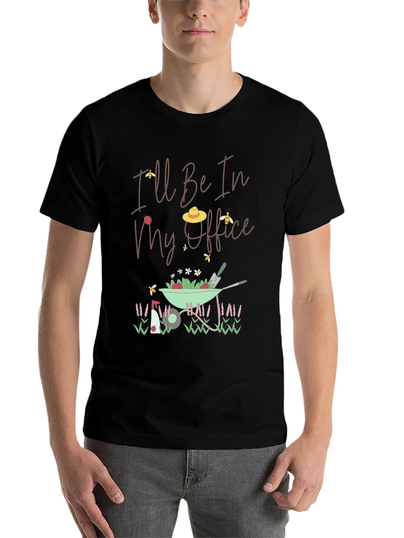 Black Gardening T-Shirt: I'll Be In My Office view 7