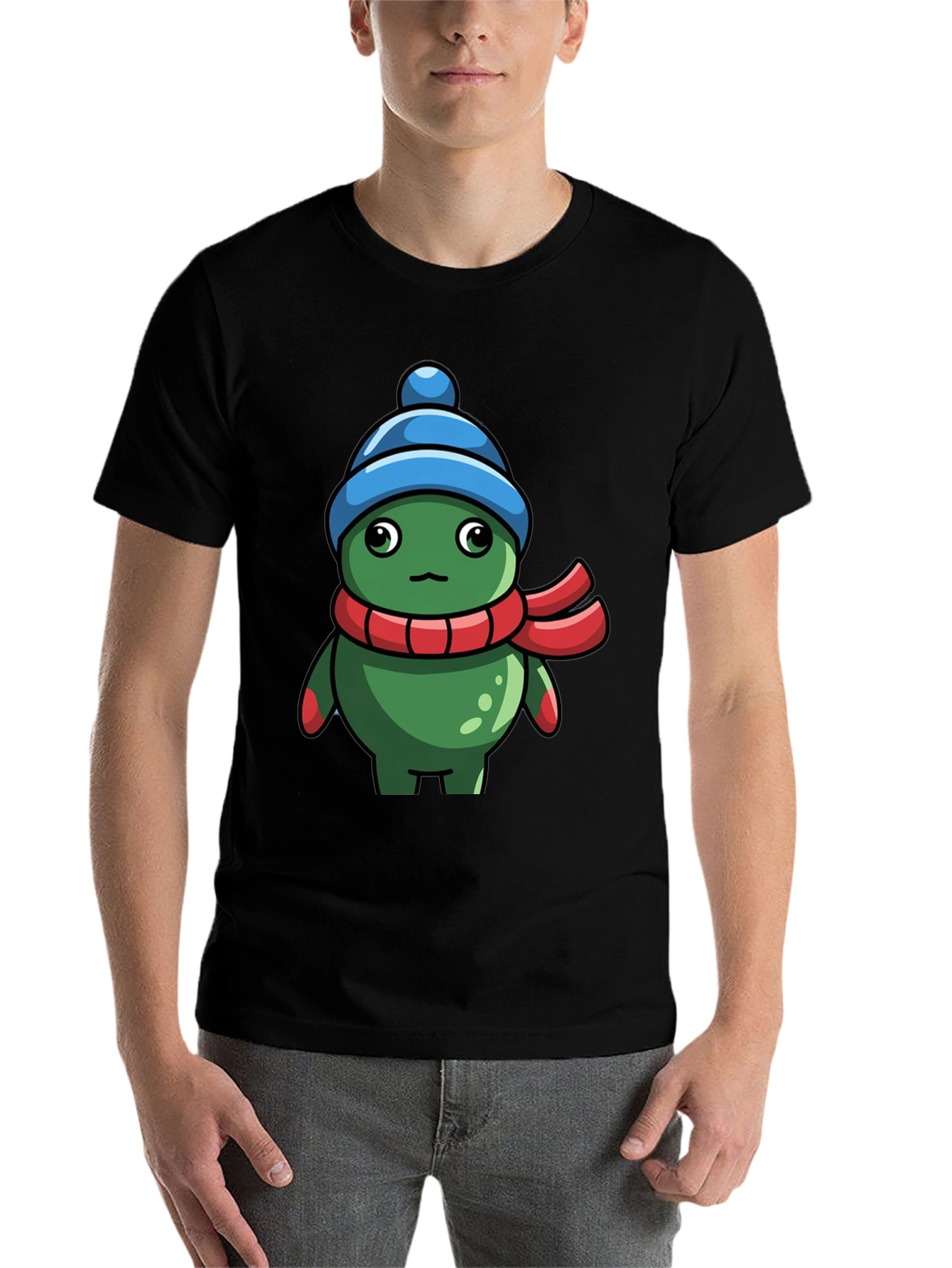 Black Cartoon Character T-Shirt view 7