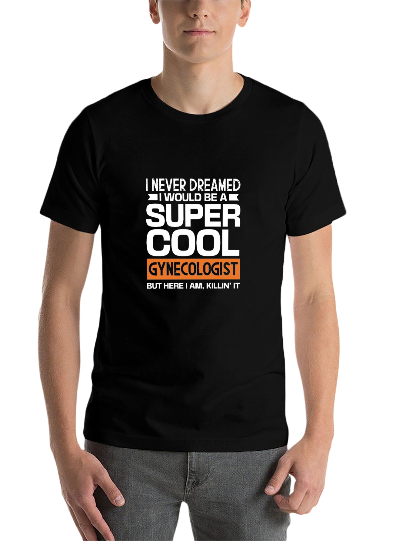Black Super Cool Gynecologist T-Shirt view 7