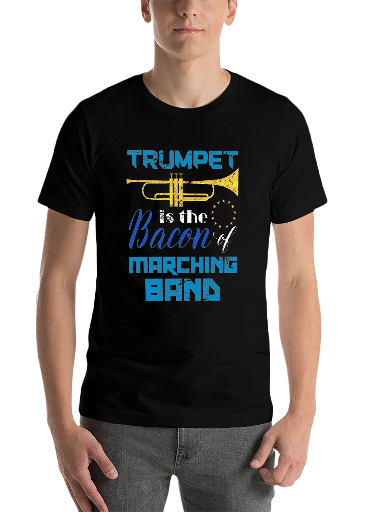 Black Trumpet is the Bacon of Marching Band T-Shirt view 7