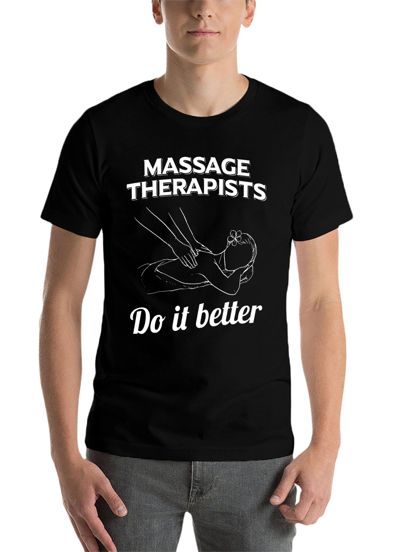 Black Massage Therapists Tee - Do It Better view 7