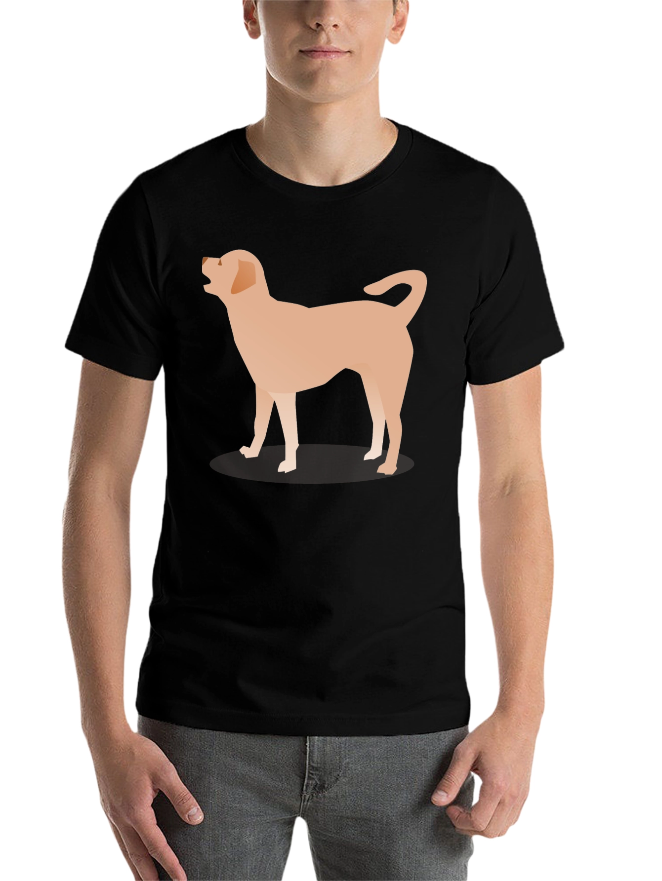 Black Dog Graphic Tee - Casual Black T-Shirt view 7