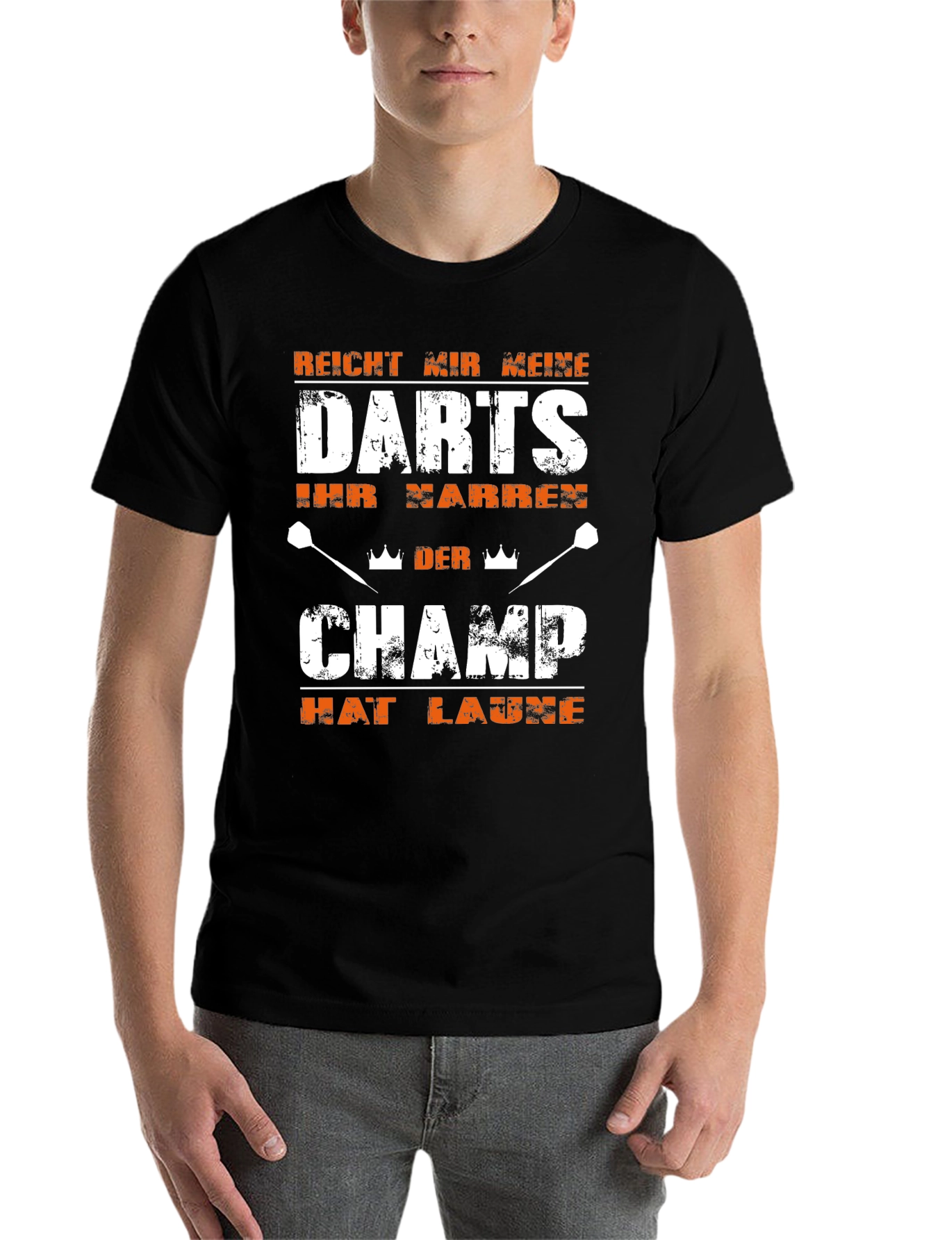 Black Darts Champ Funny Slogan Black T-Shirt view 7