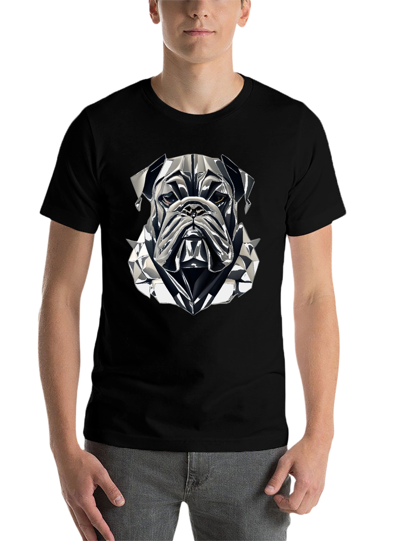 Black Bulldog Graphic Tee - Cool Streetwear Style view 7