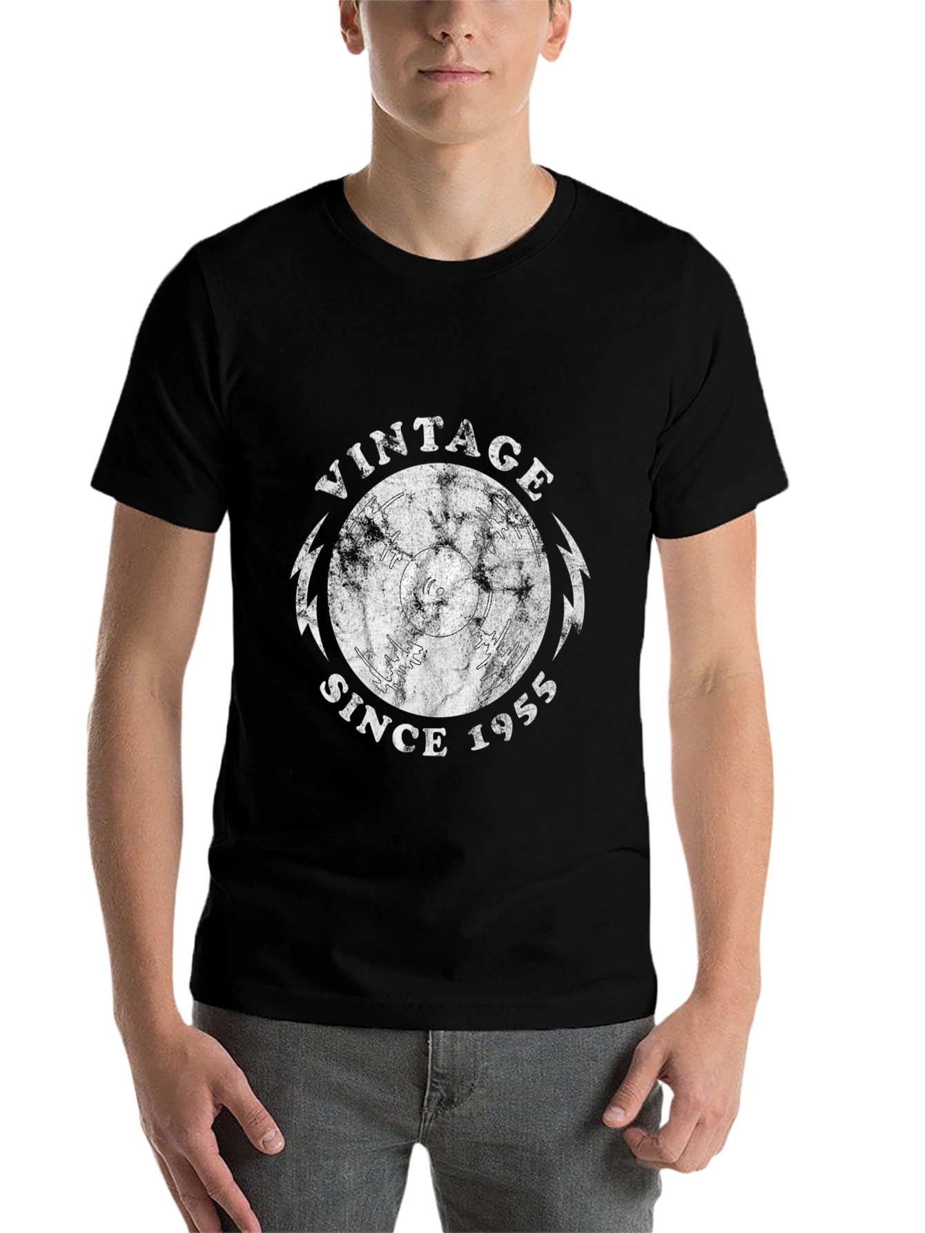 Black Vintage Since 1955 Graphic T-Shirt view 7